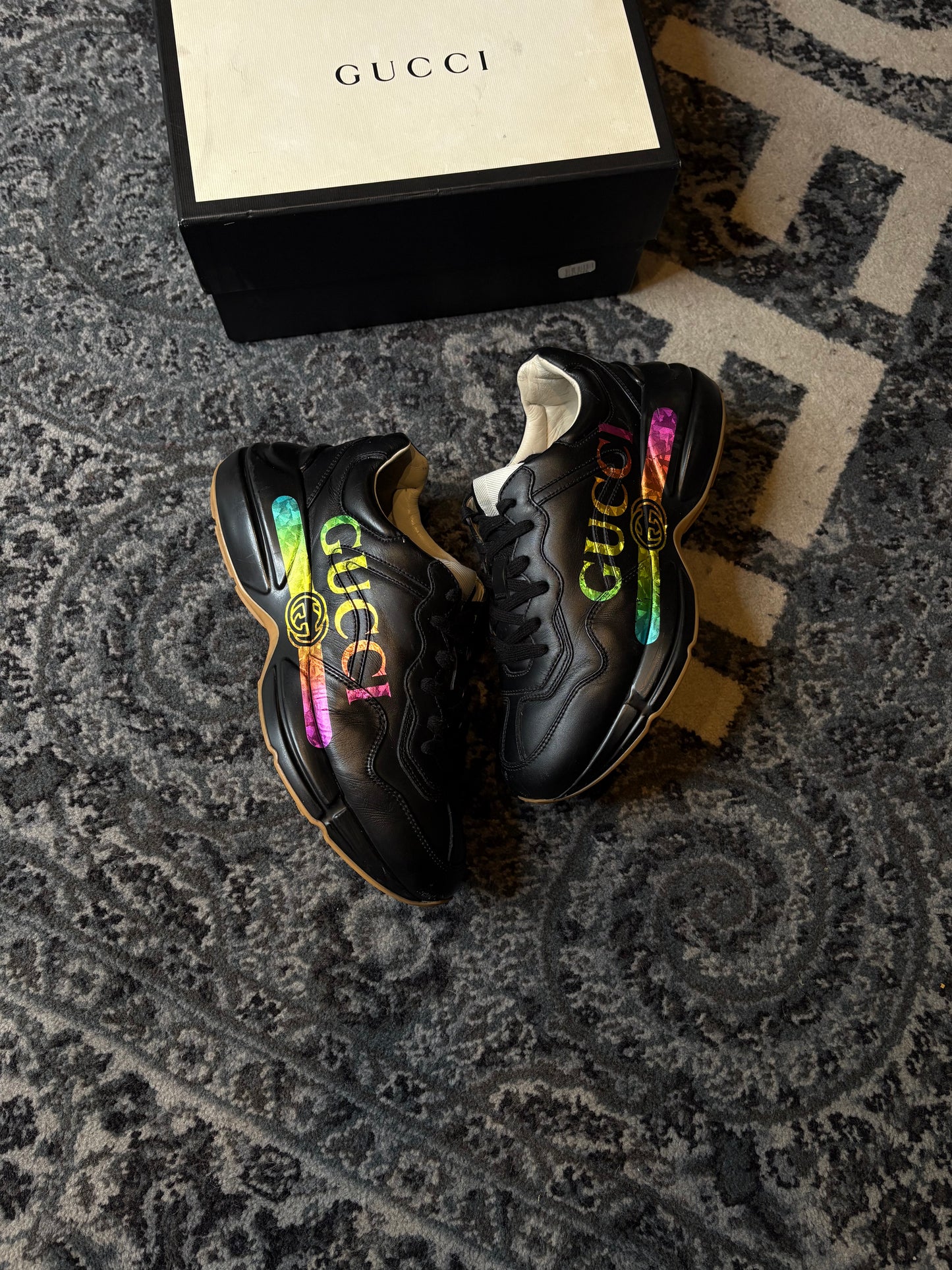 Gucci Rython “Iridescent Logo”  Clean Og Size 6.5G