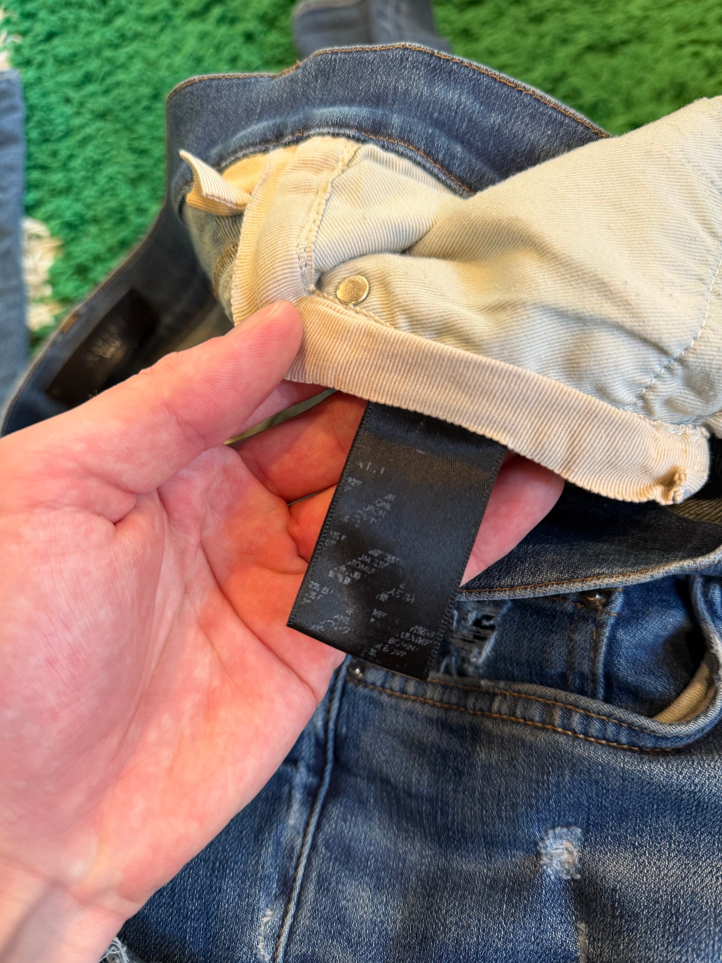 Amiri Jeans Distressed Black Patches Size 32