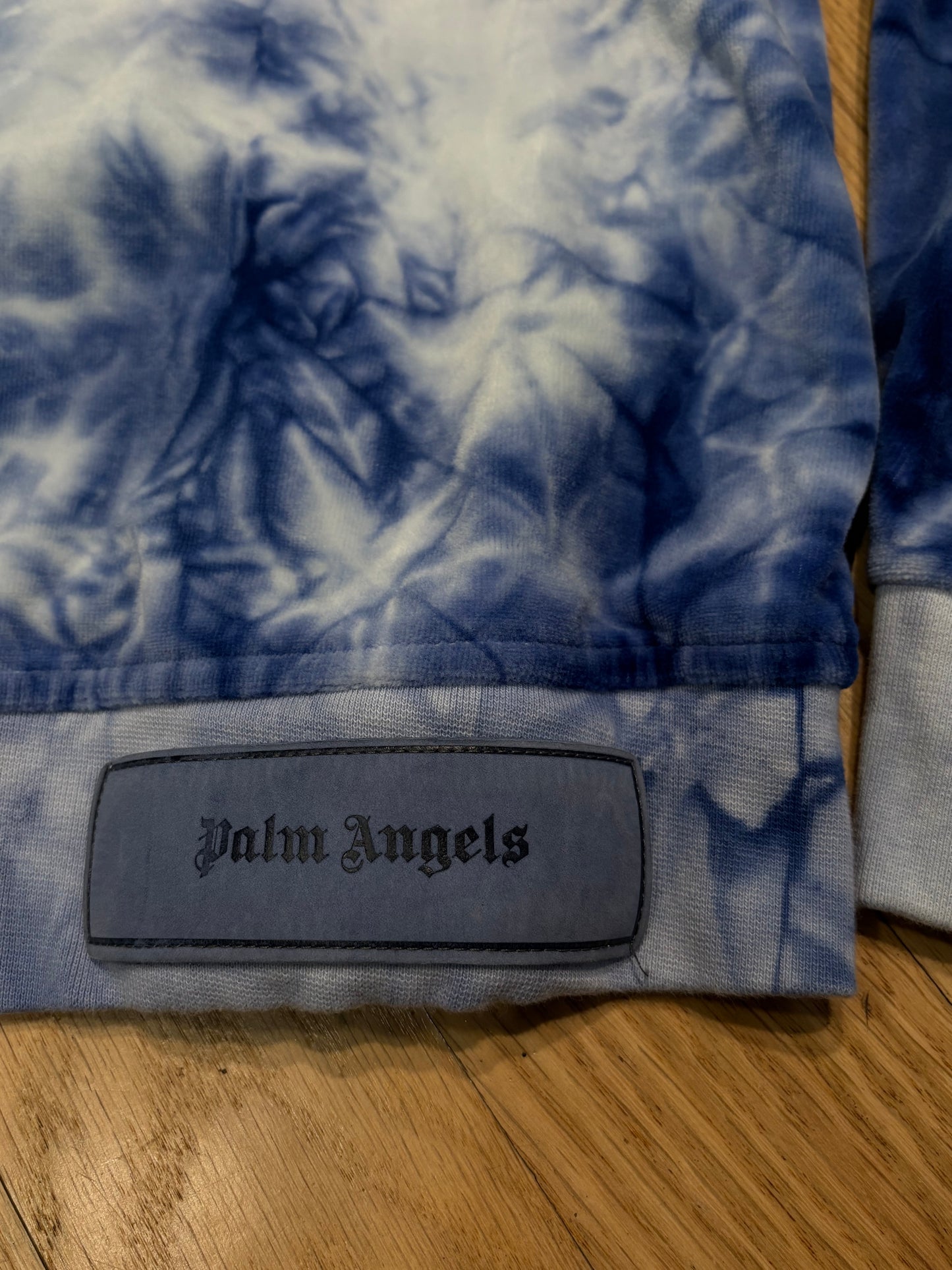 Palm Angels Blue Tie Dye Hoodie Size Small
