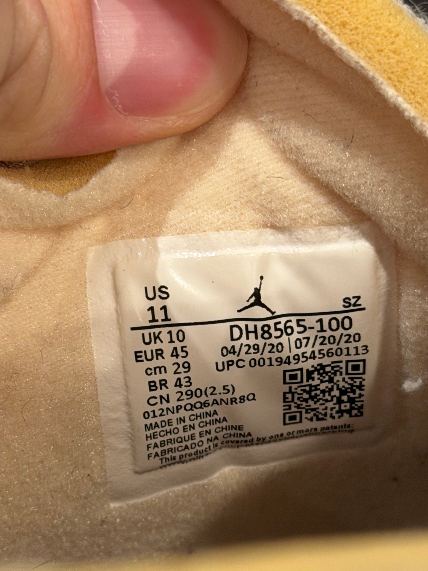 Jordan 5 Retro Off-White Sail Clean NB Size 11