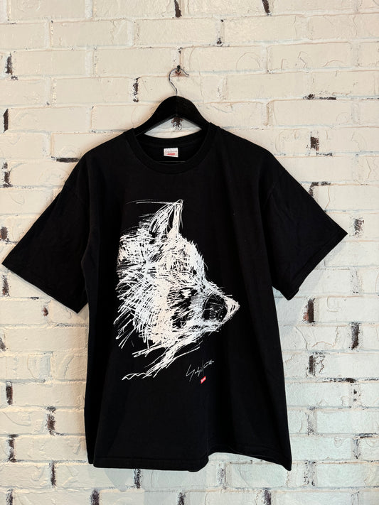 Supreme Yohji Yamamoto Scribble Wolf Tee Sz XL