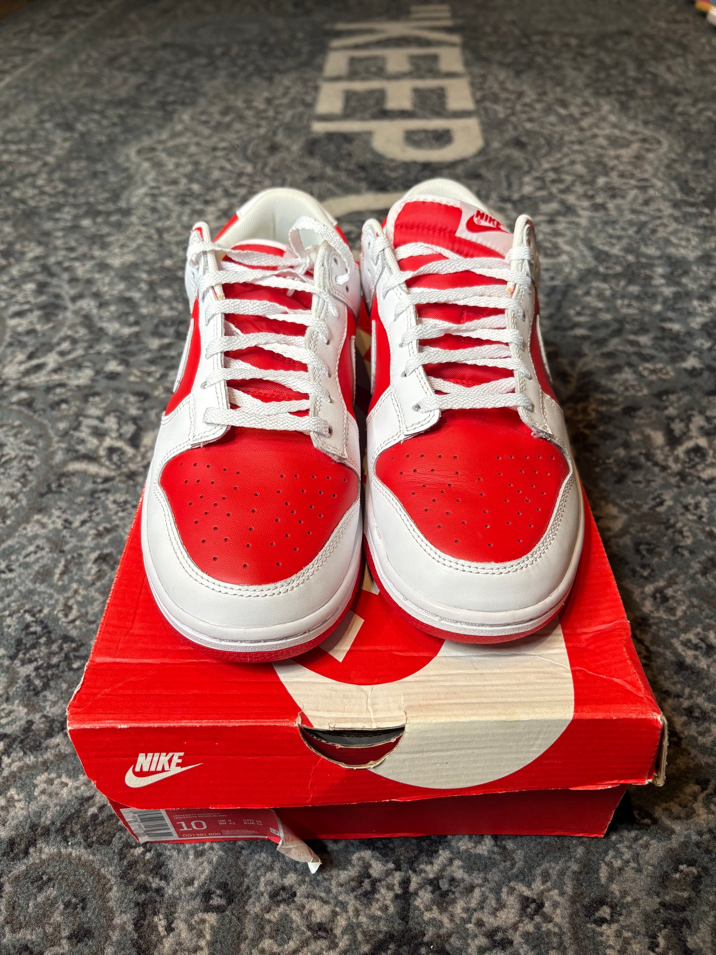 Nike Dunk Low “Championship Red” Clean Og Size 10