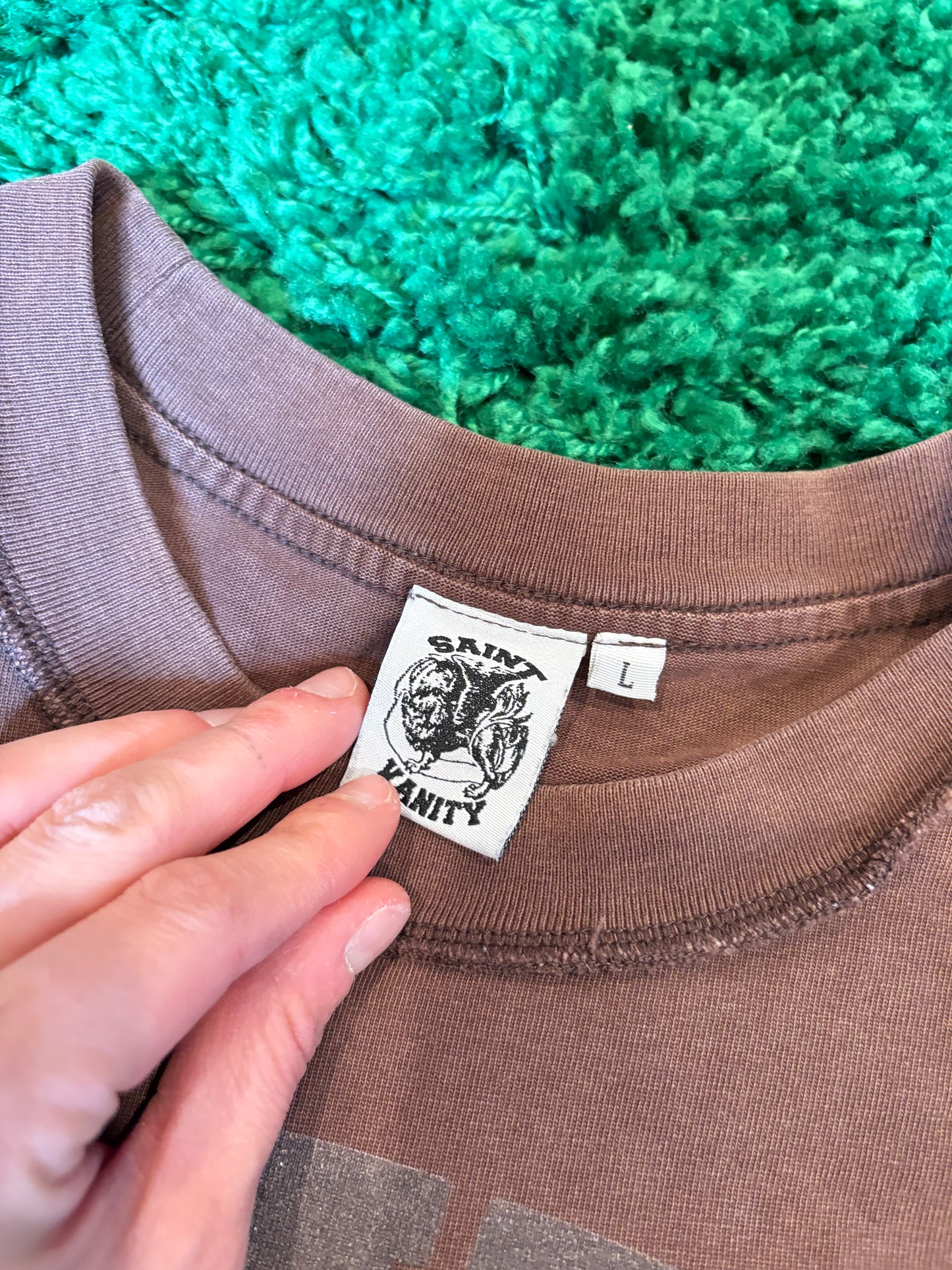 Saint Vanity Tee Brown Size Large