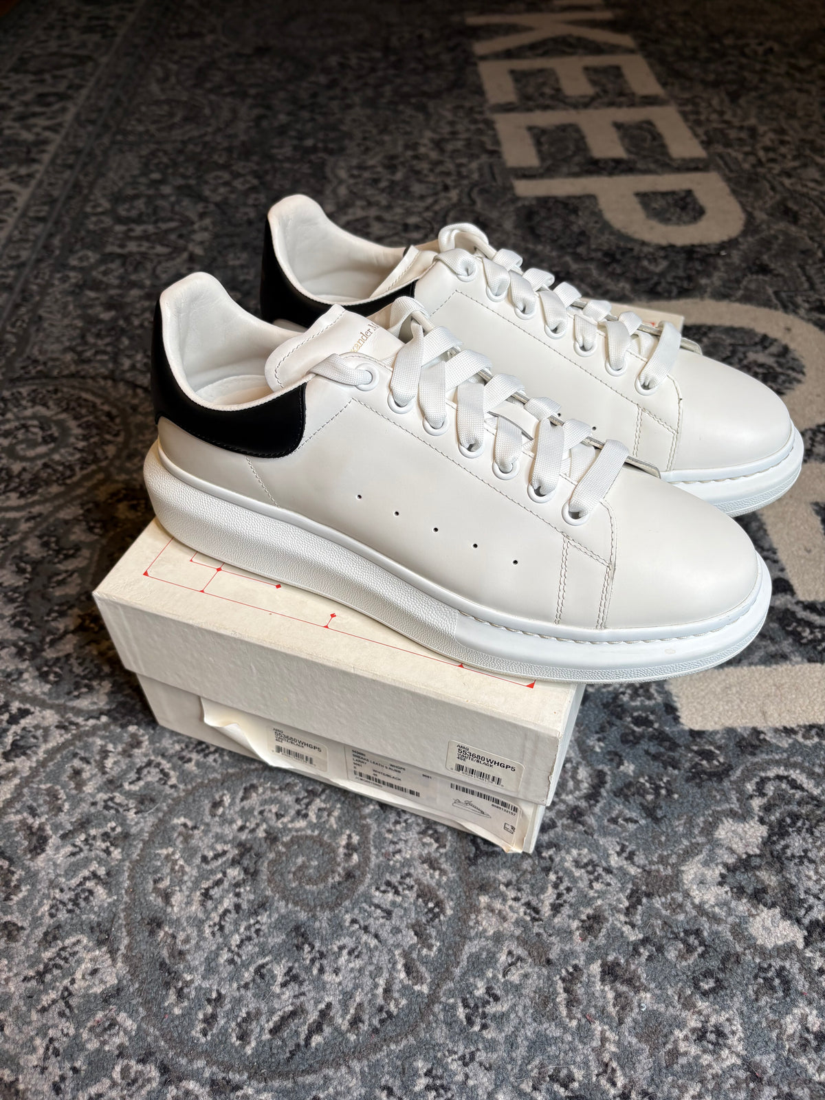 Alexander McQueen Oversized “Black and White” Clean Og Size 12(45 EU)