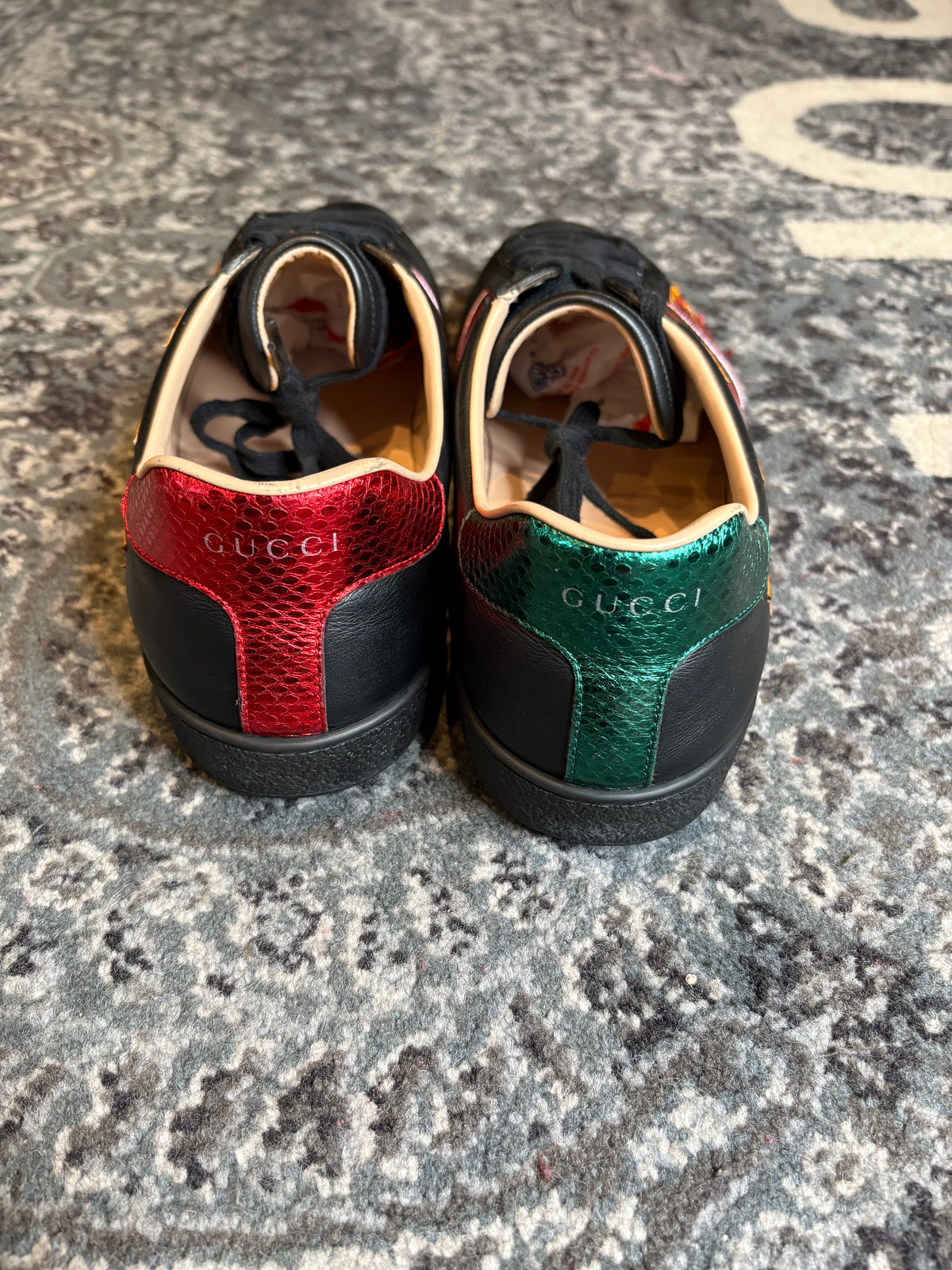 Gucci Ace Embroidered Flame Clean Nb Size 12G