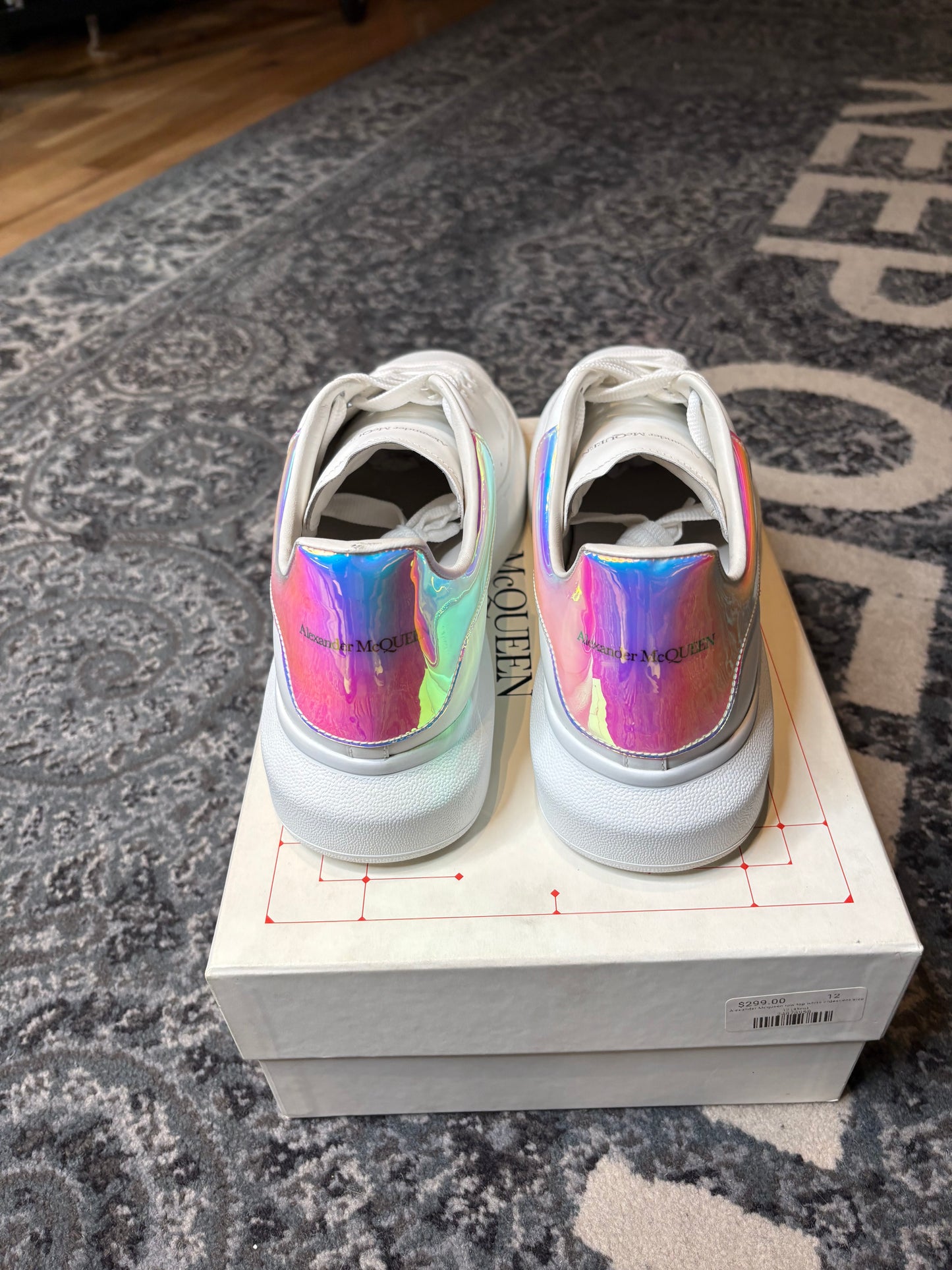 Alexander McQueen Low Top White Iridescent Clean Og Size 12(45 EU)