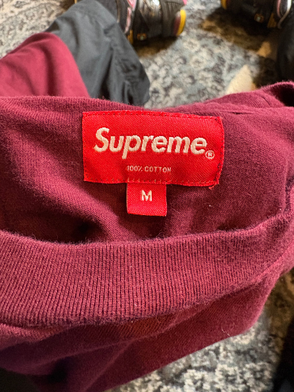 Supreme Playboy Pocket Tee “Burgundy” Size Medium