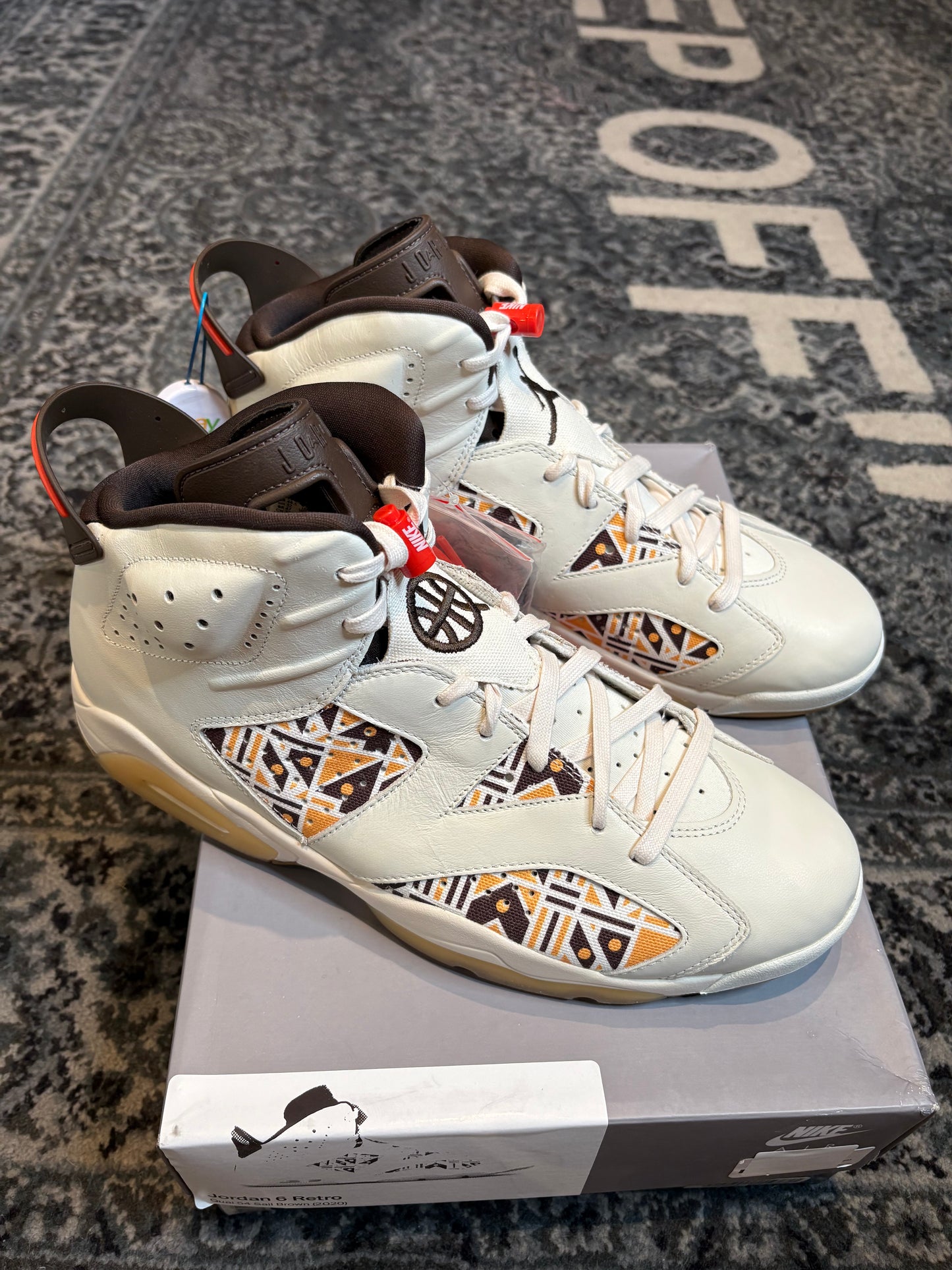 Jordan 6 Retro Quai 54 Sail Brown DS RB Size 14