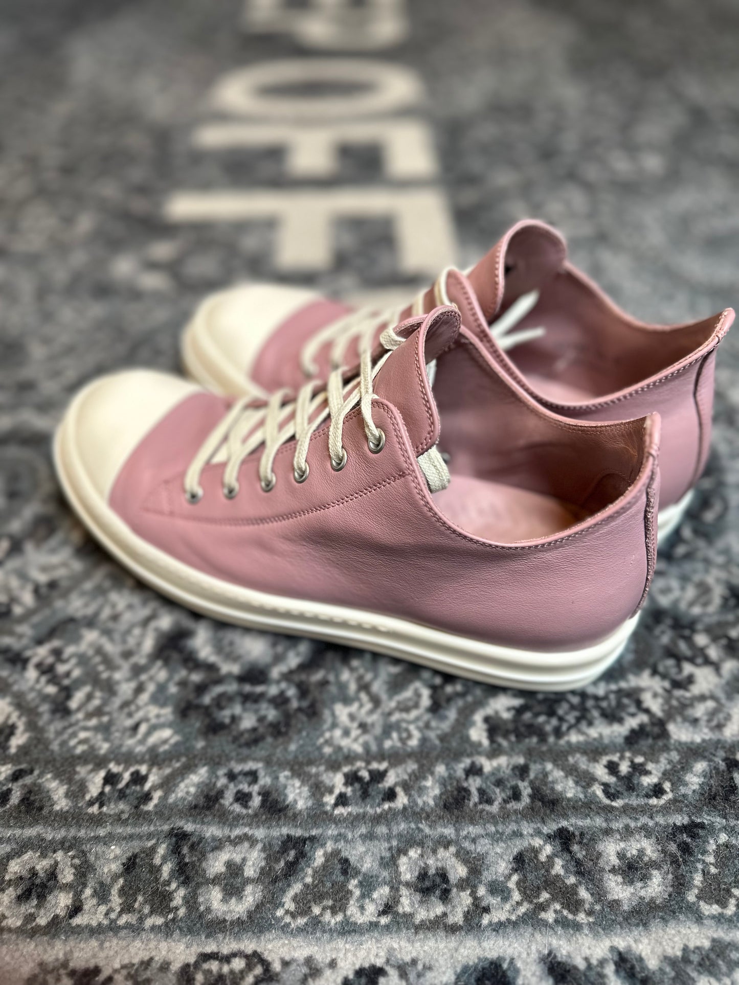 Rick Owens Ramone Low Pink Leather CLEAN NB SIZE 11(44EU)