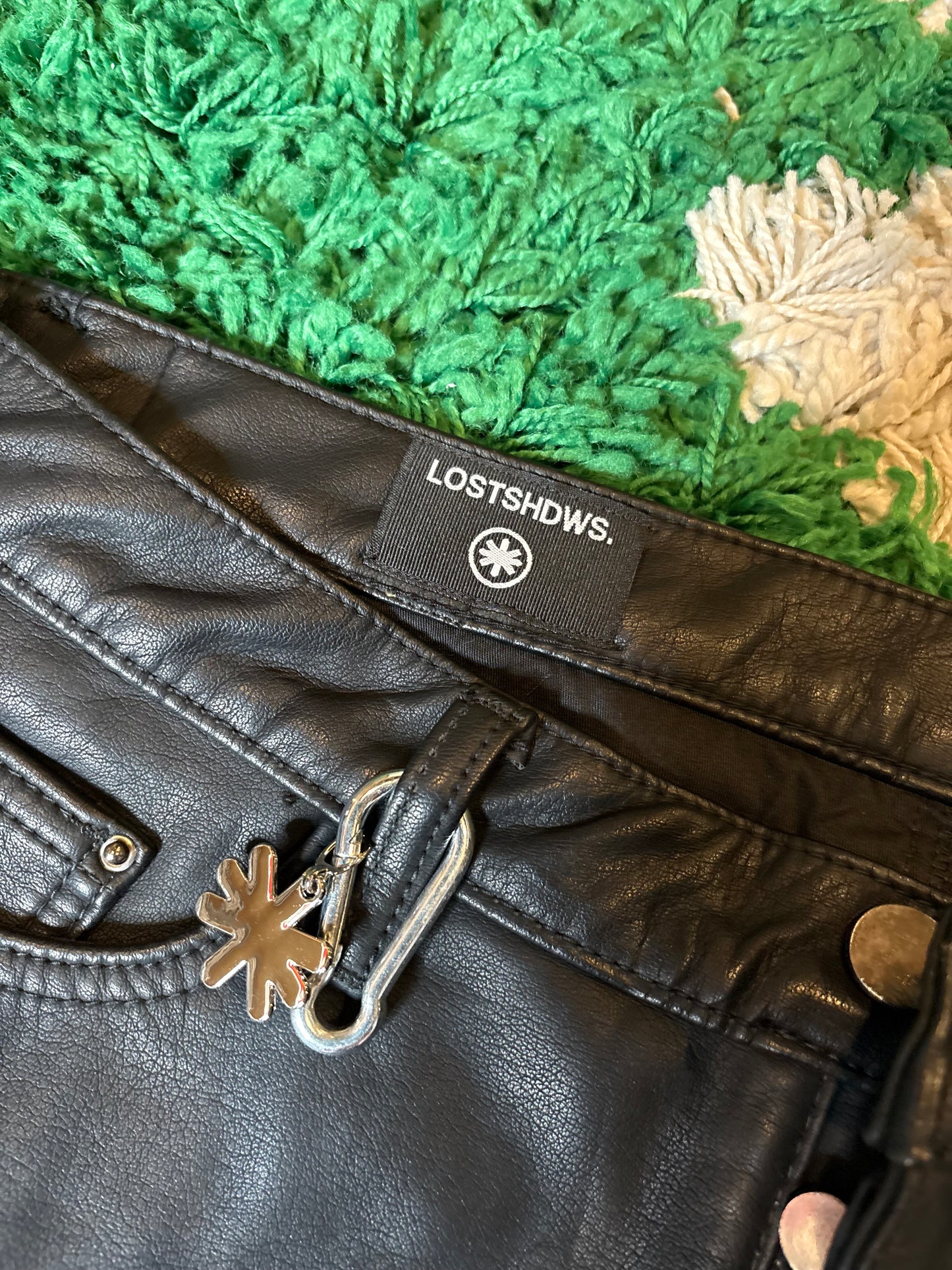 Lost Shadows Black Leather Pants Size 32