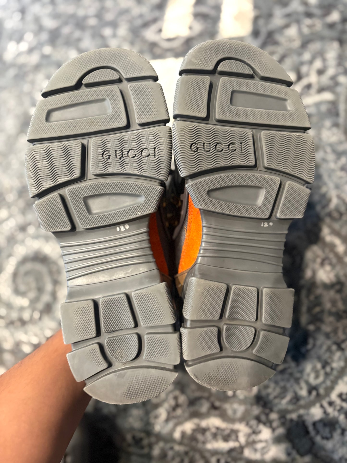 Gucci Sega FlashTrek “Crystal Grey Orange” NB CLEAN SIZE 6
