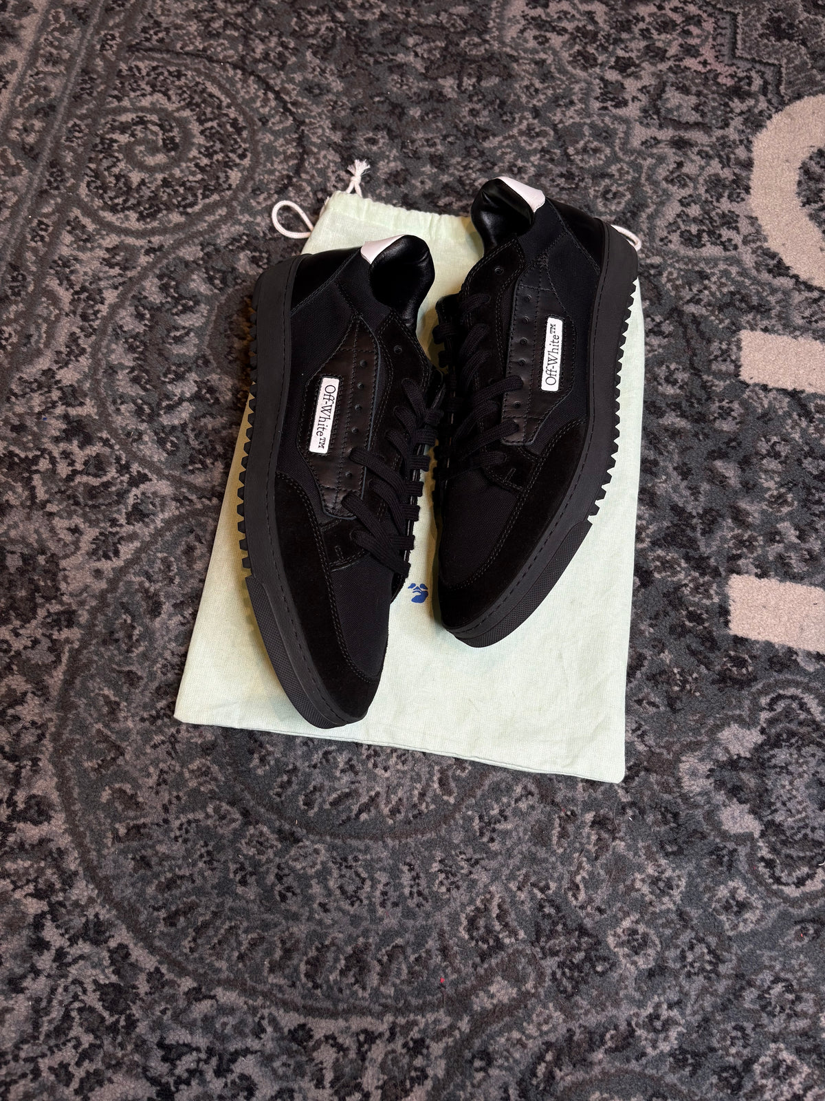OFF-WHITE Vulcanized 5.0 Low Top “Black Black White” Clean Nb Size 13(46 EU)