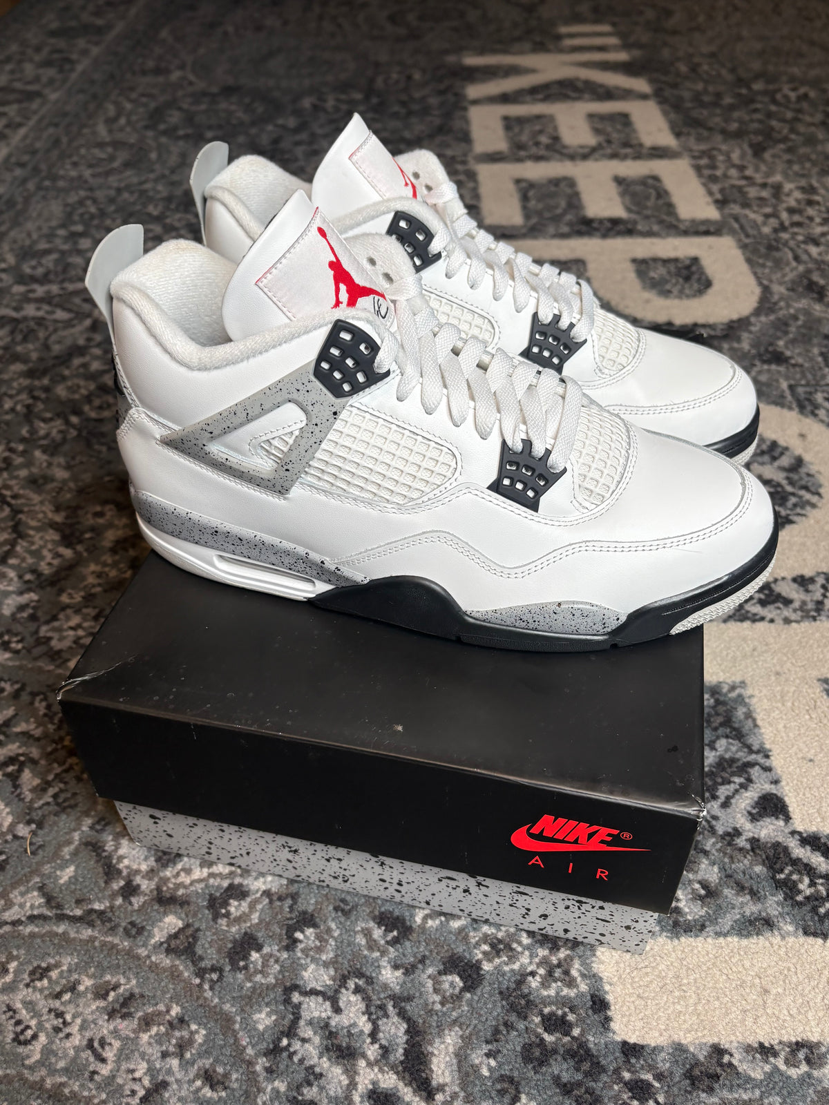 Jordan 4 Retro “White Cement” Clean Og Size 10.5