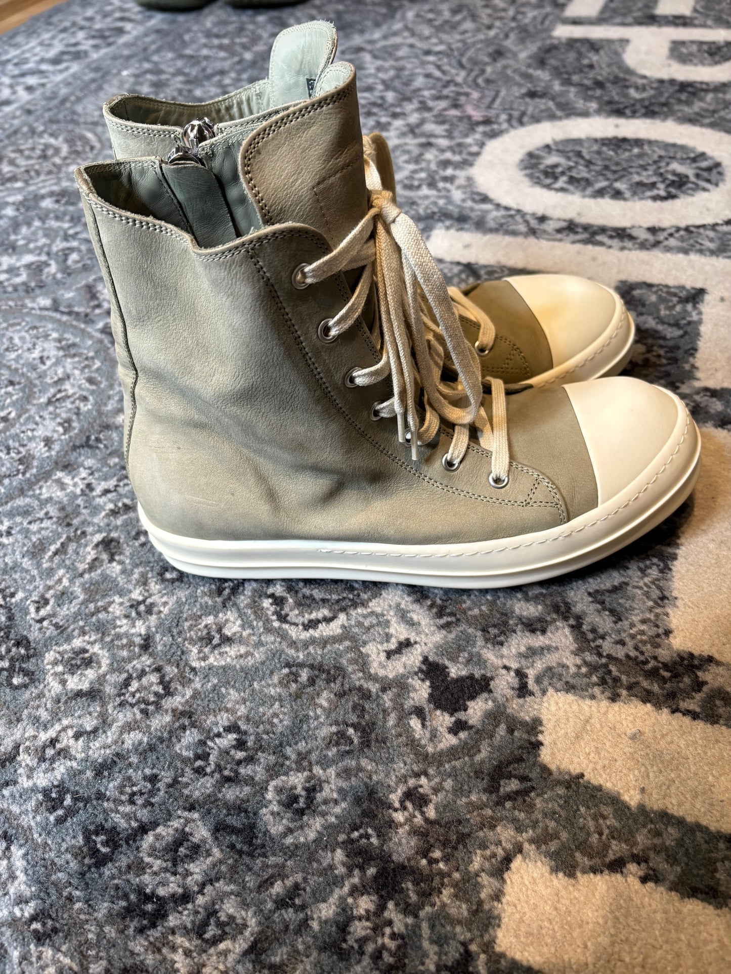 Rick Owens Ramone Green Leather Po Nb Size 8(41 EU)
