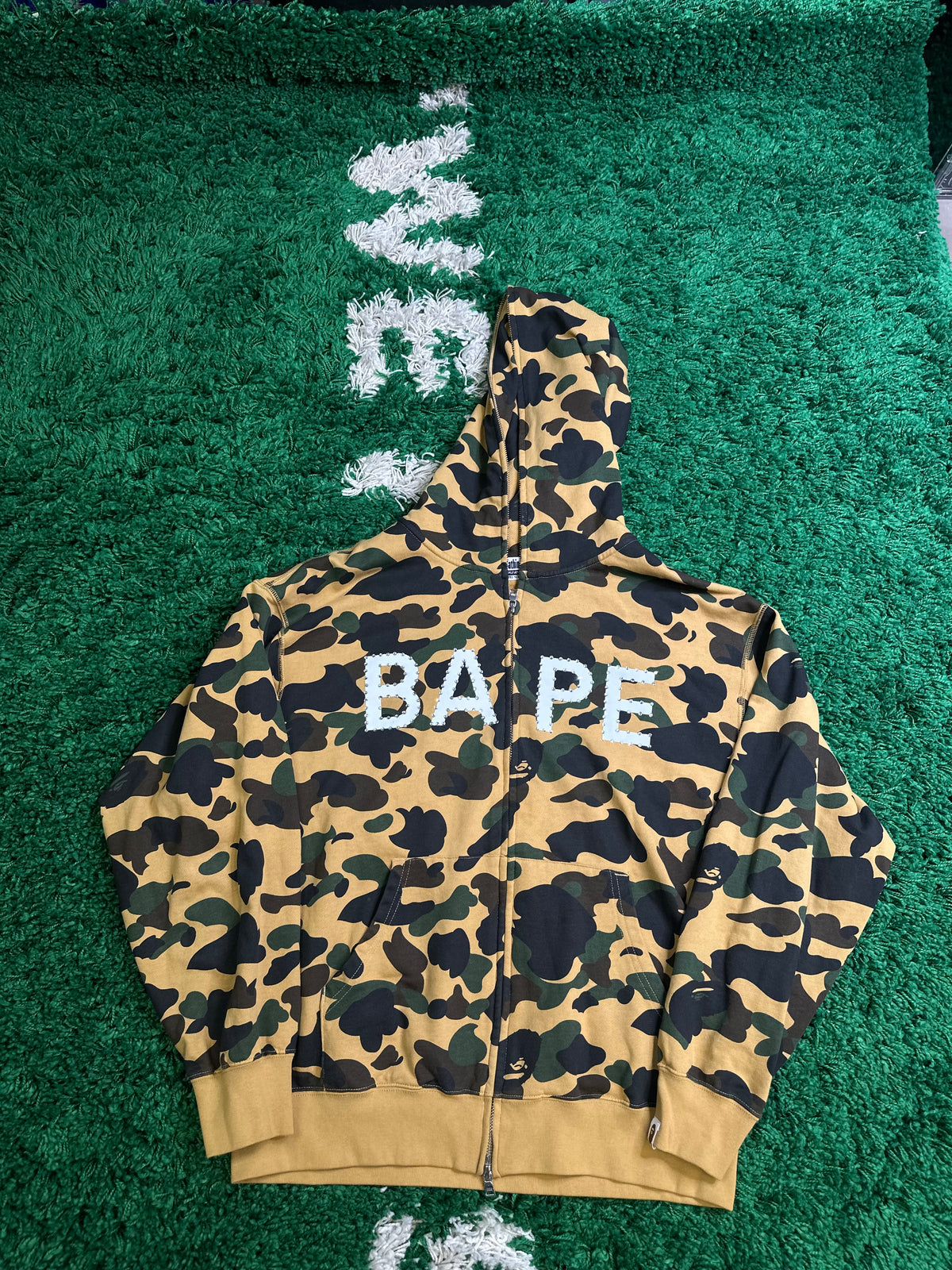 Bape Camo Zip Hoodie Size Medium