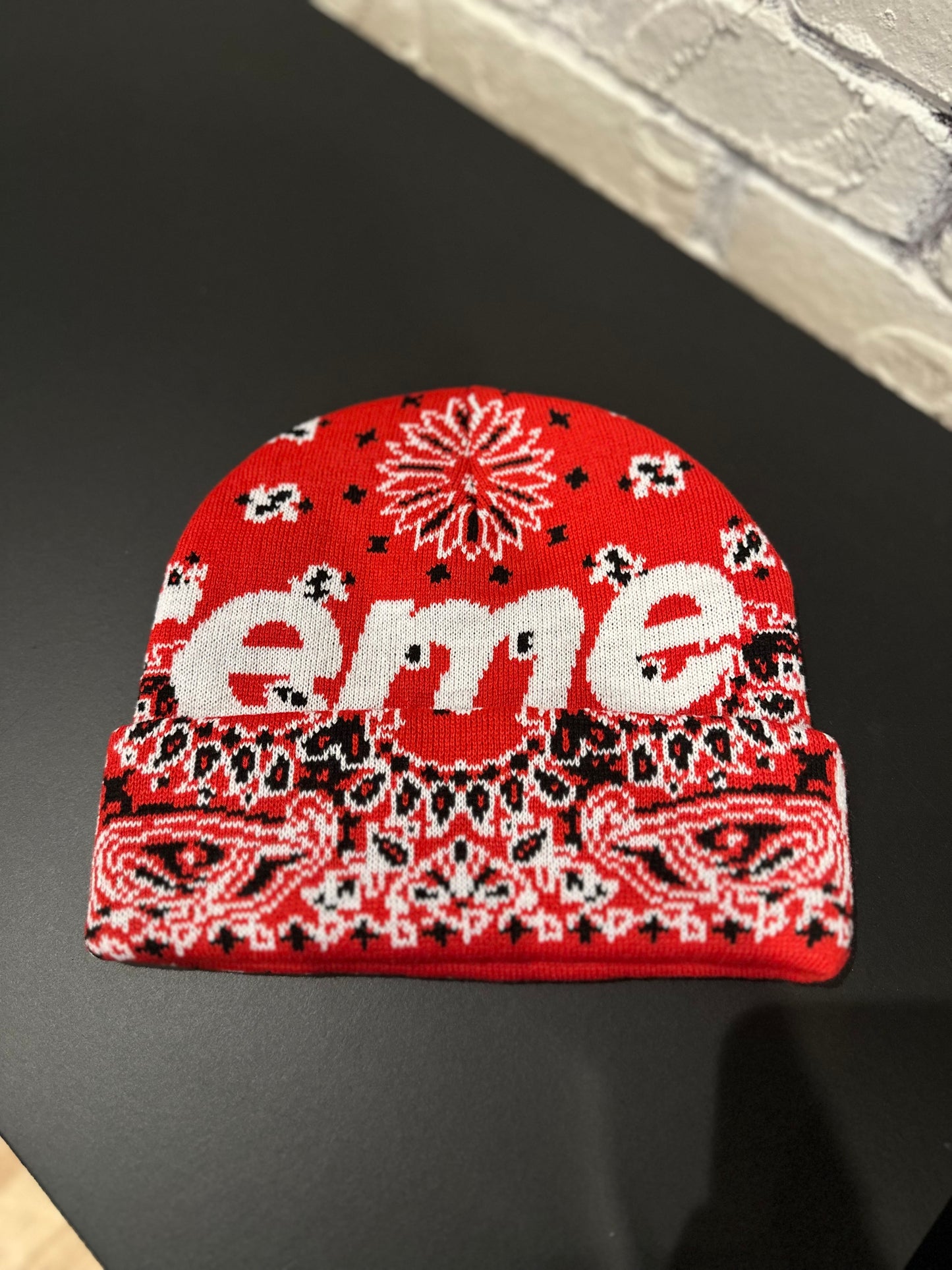 Supreme Red Bandana Beanie DS