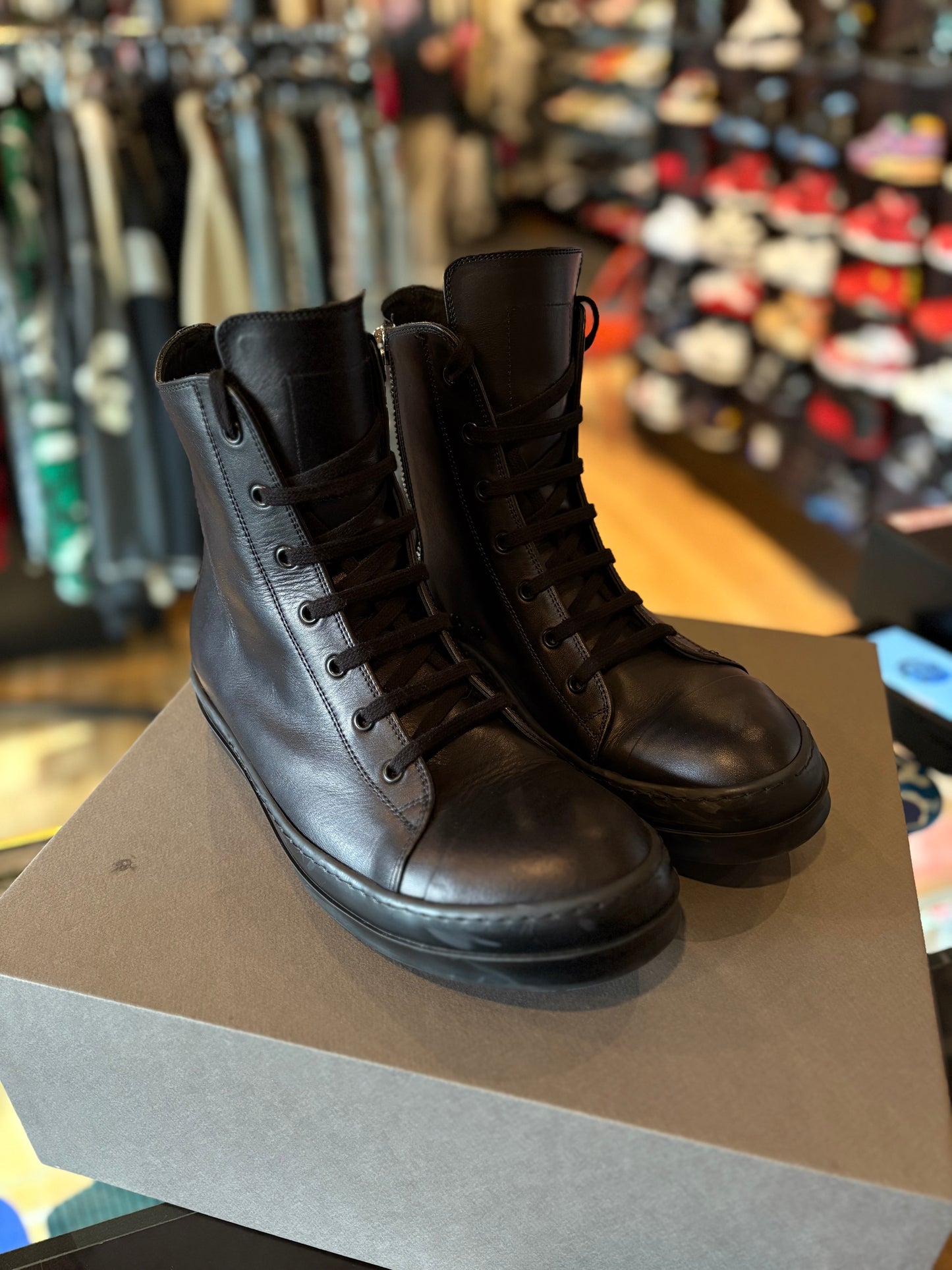 Rick Owen’s Triple Black Ramones High Clean OG Size 43.5 (10.5 US)