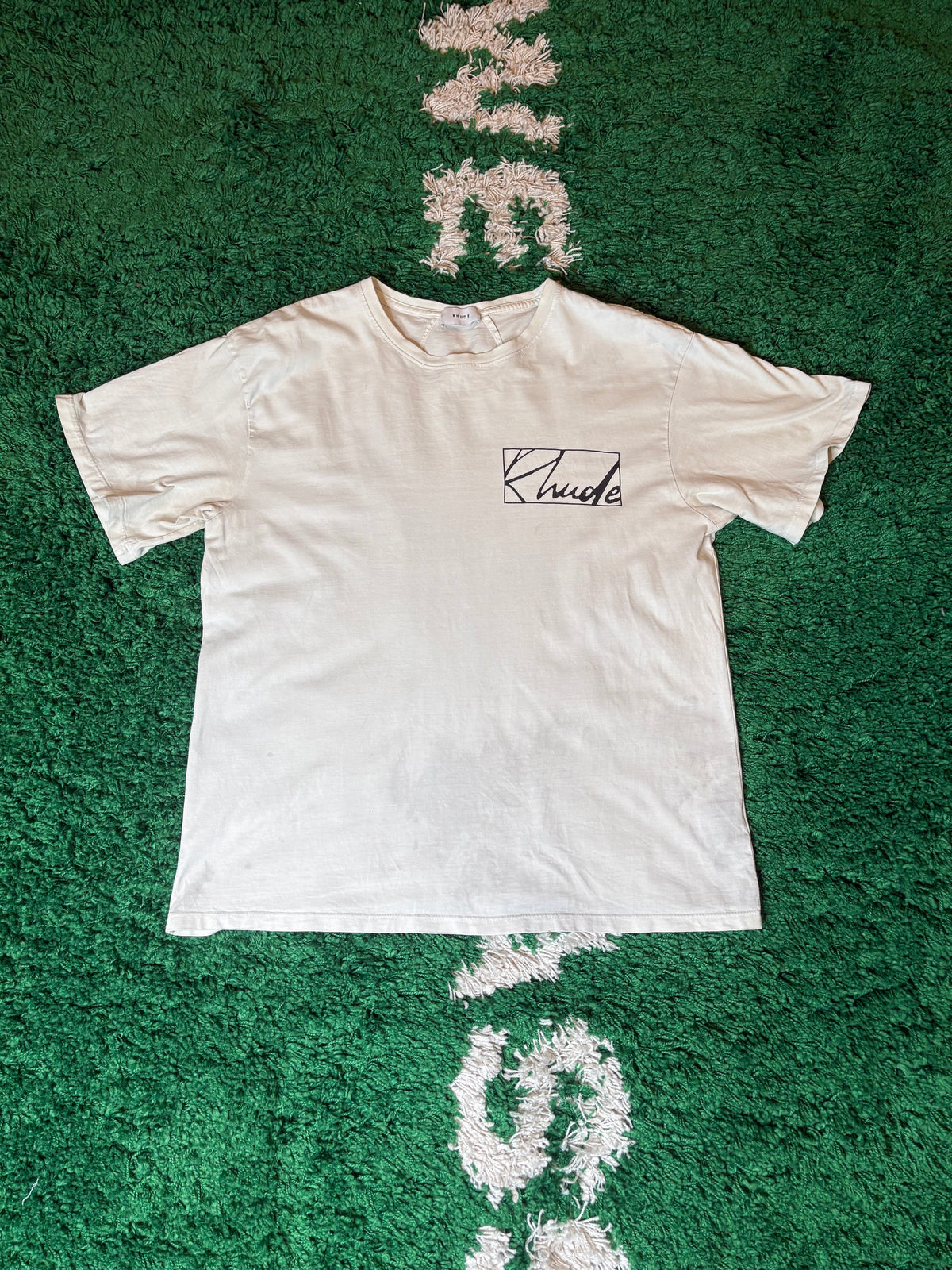 Rhude Graphic Tee White Size Medium