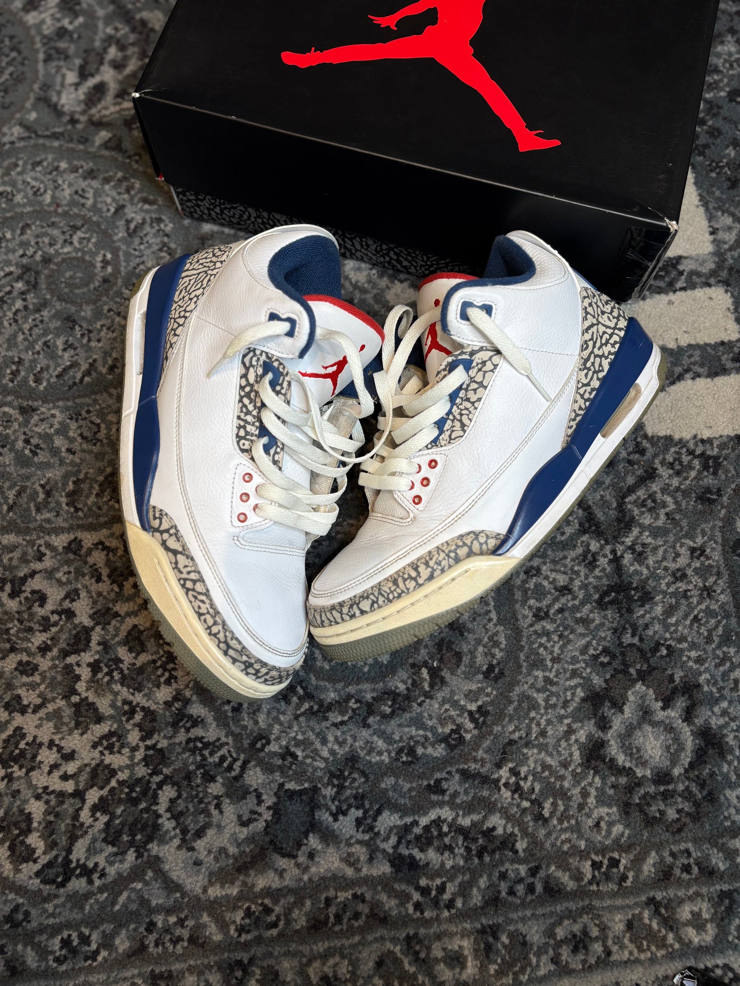 Jordan 3 Retro “True Blue” Po Rb Size 10
