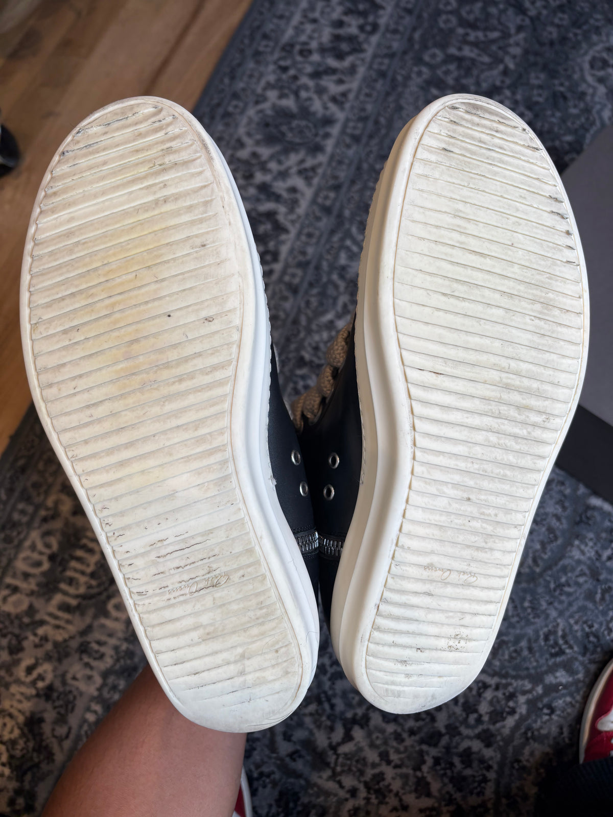 Rick Owens Porterville Jumbolaced High “Black” Clean Og Size 12(45 EU)