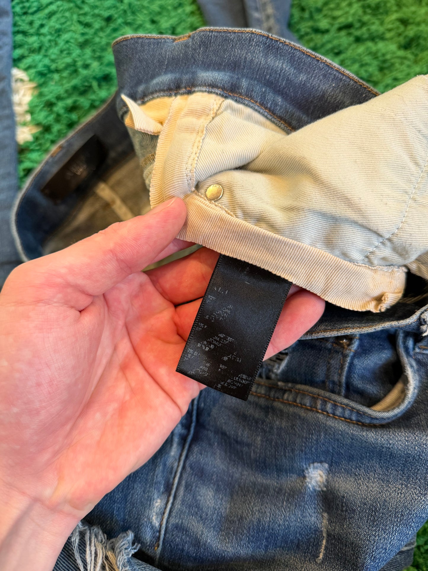 Amiri Jeans Distressed Black Patches Size 32