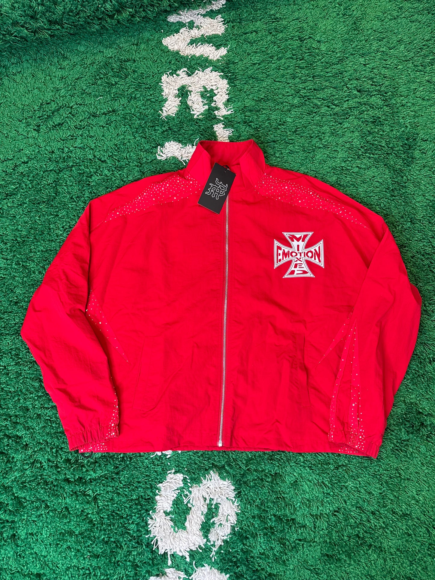 Mixed Emotions Red Zip Jacket DS Size Medium