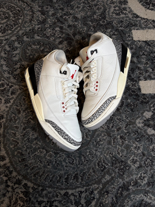 Jordan 3 Retro “White Cement Reimagined” Clean Nb Size 8