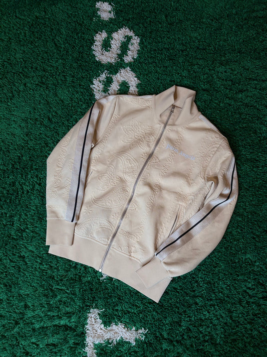 Palm Angels Cream Zip Paisley Jacket Size Small