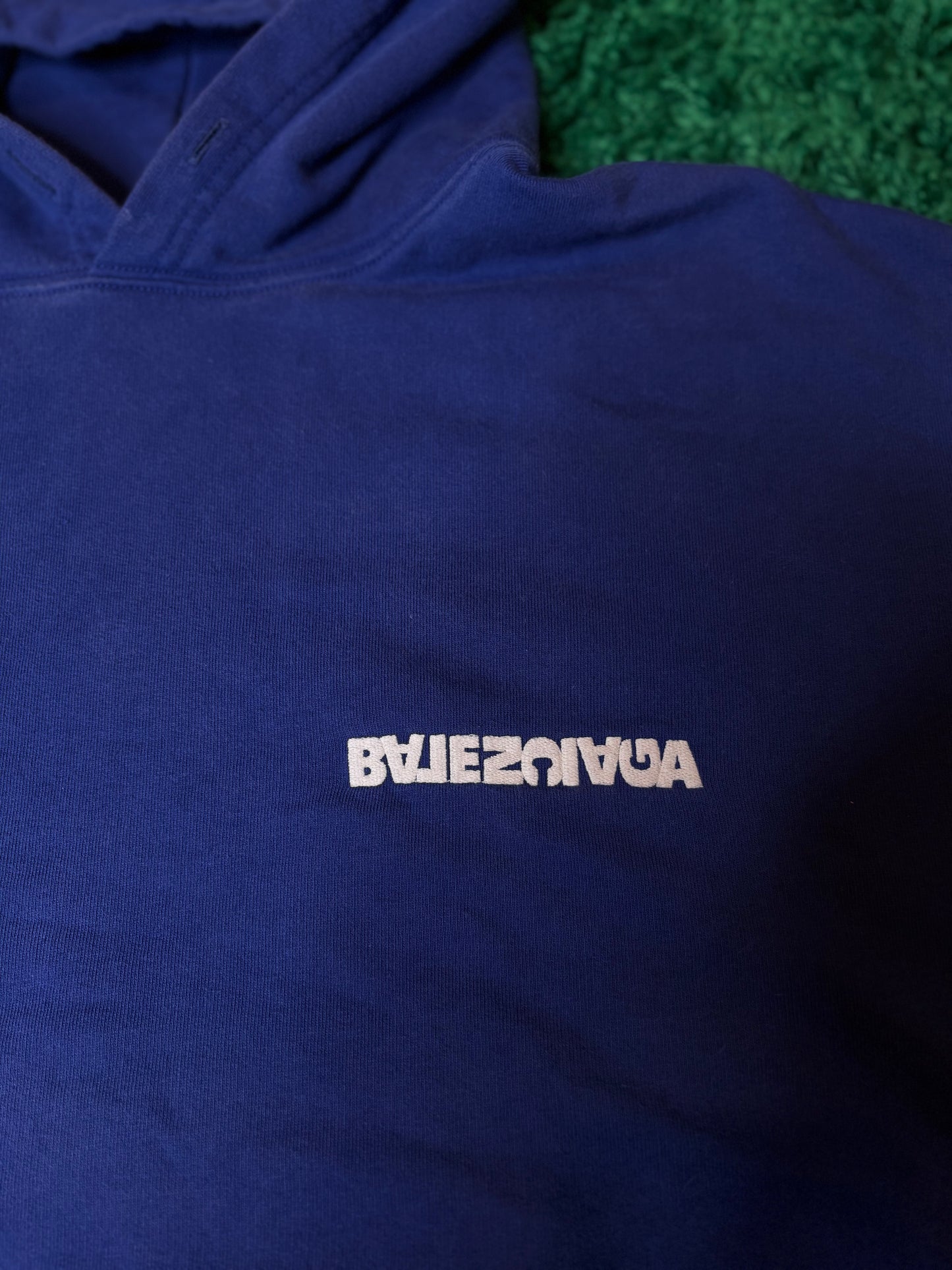 Balenciaga Hoodie Blue Size Medium