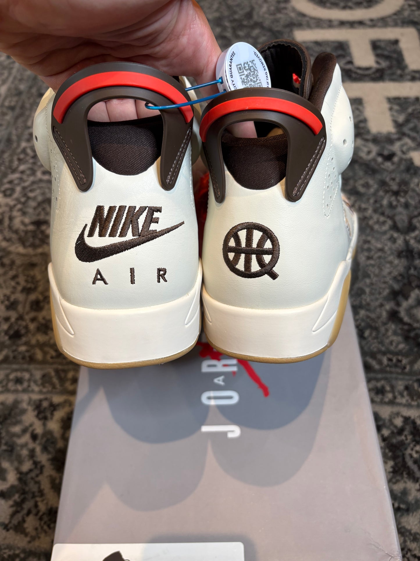 Jordan 6 Retro Quai 54 Sail Brown DS RB Size 14