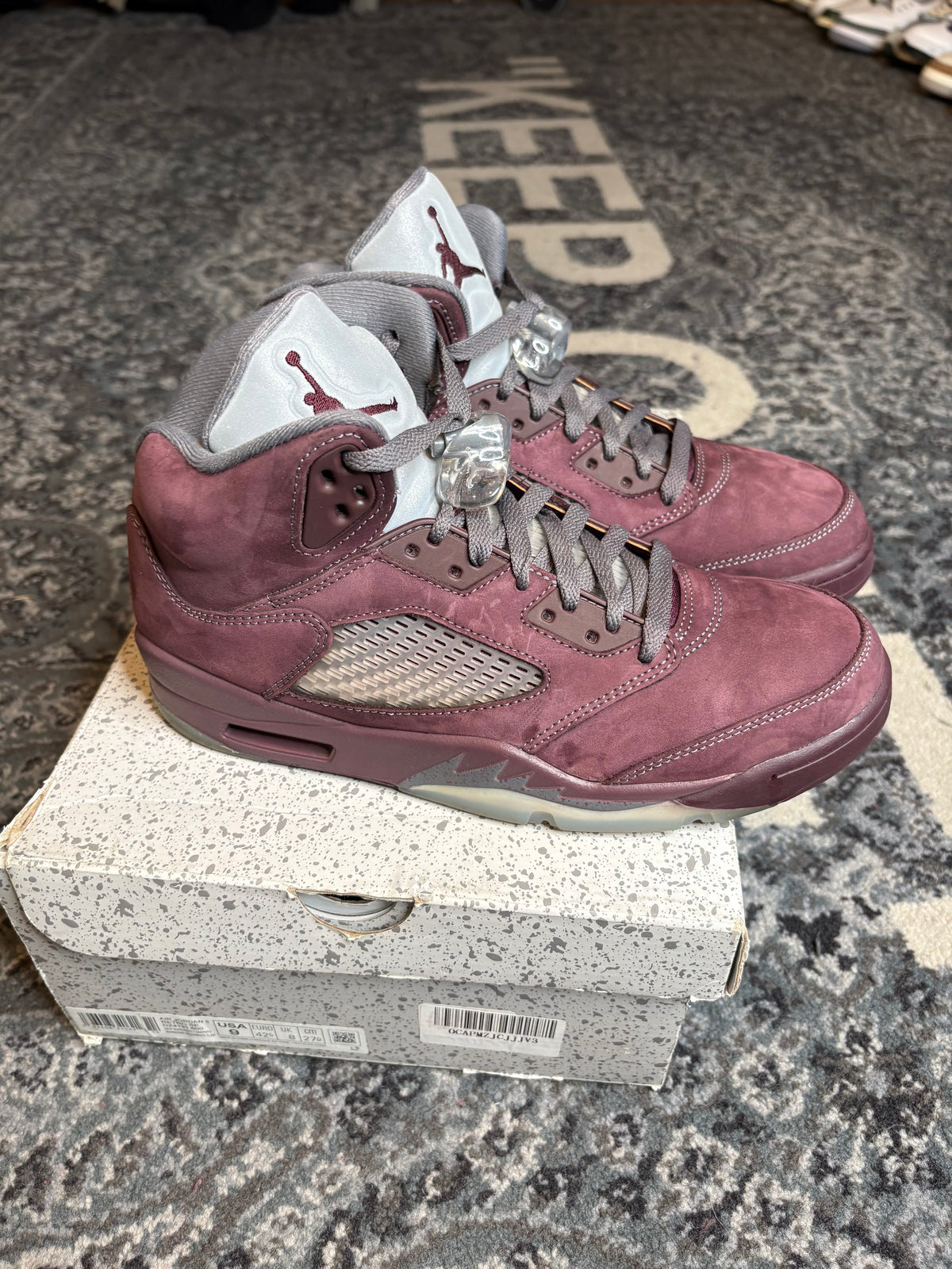 Jordan 5 Retro “Burgundy” Po Og Size 9