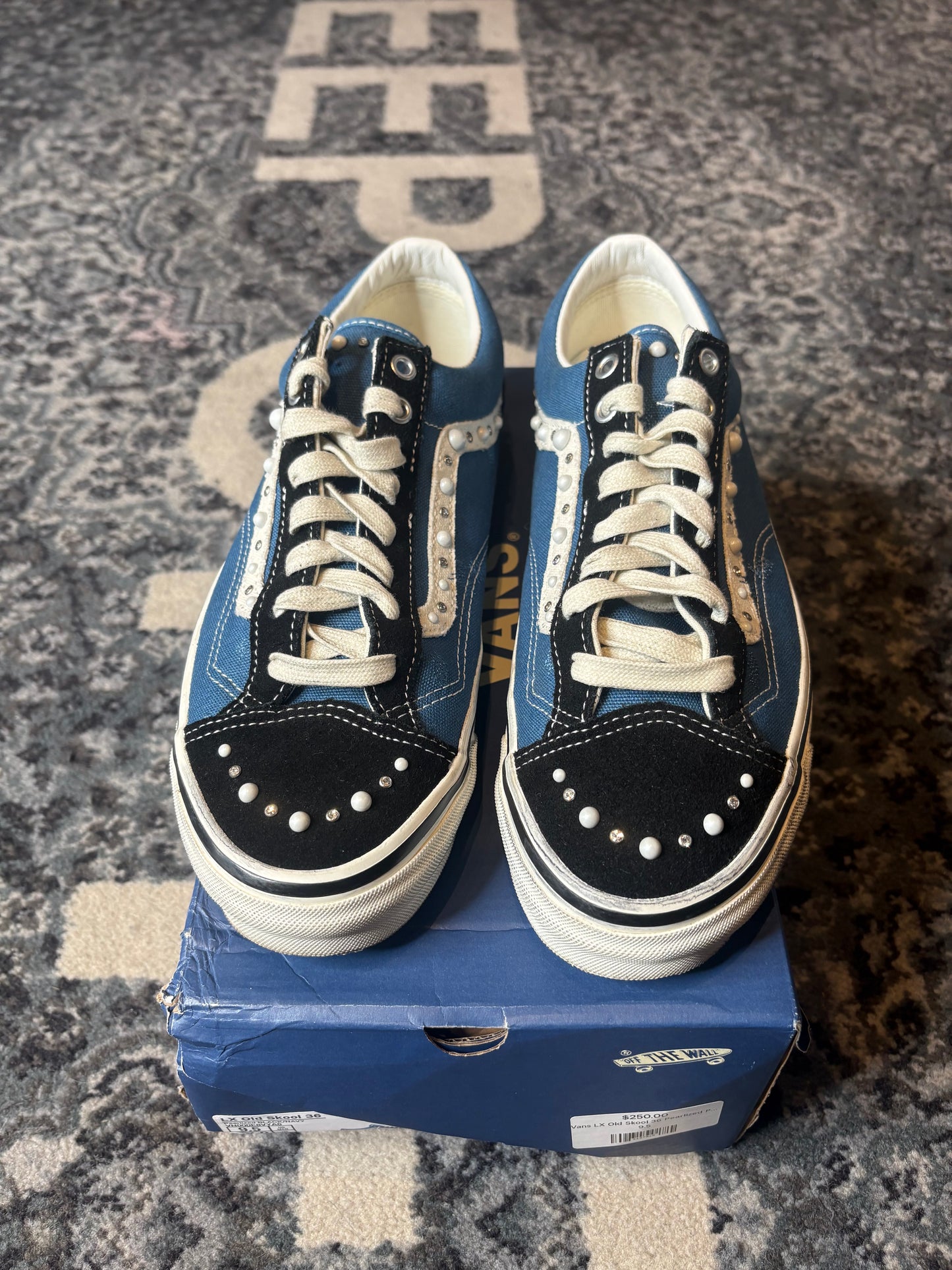 Vans Lx Old Skool 36 “Pearlized Pack Black Navy” Clean Og Size 9.5