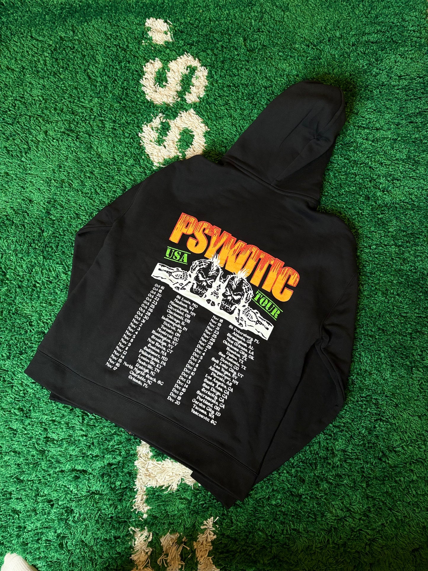 Psychotic Zip Hoodie Black Size Large