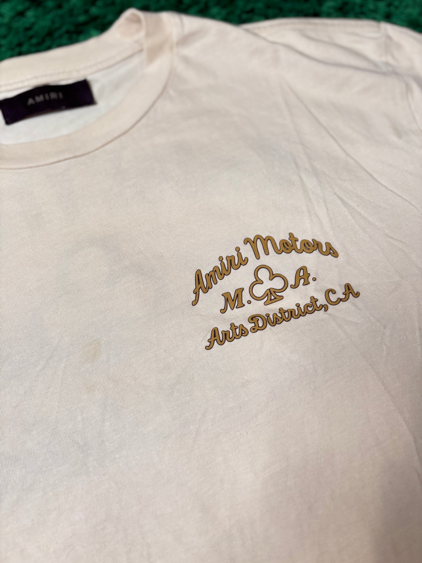 Amiri Motors Tee Cream Size XXL