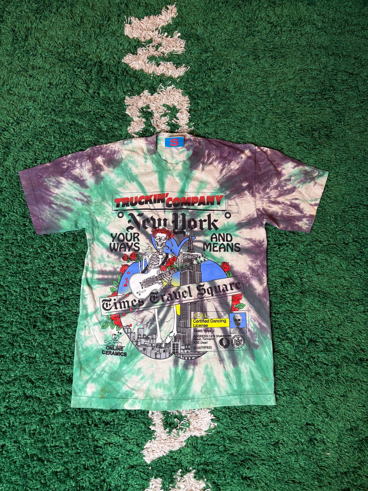 Online Ceramics New York Tie Dye Tee Size Small