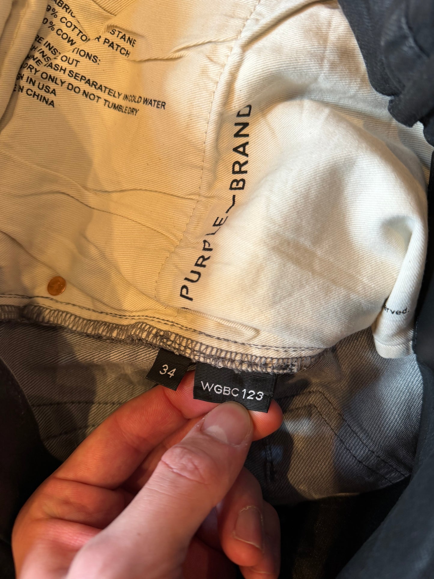 Purple Jeans Black Size 34
