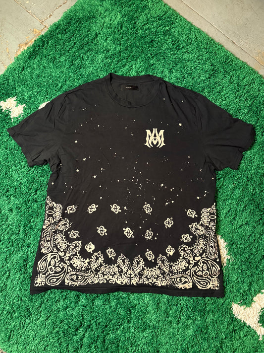Amiri Paisley Tee Black Size XXL