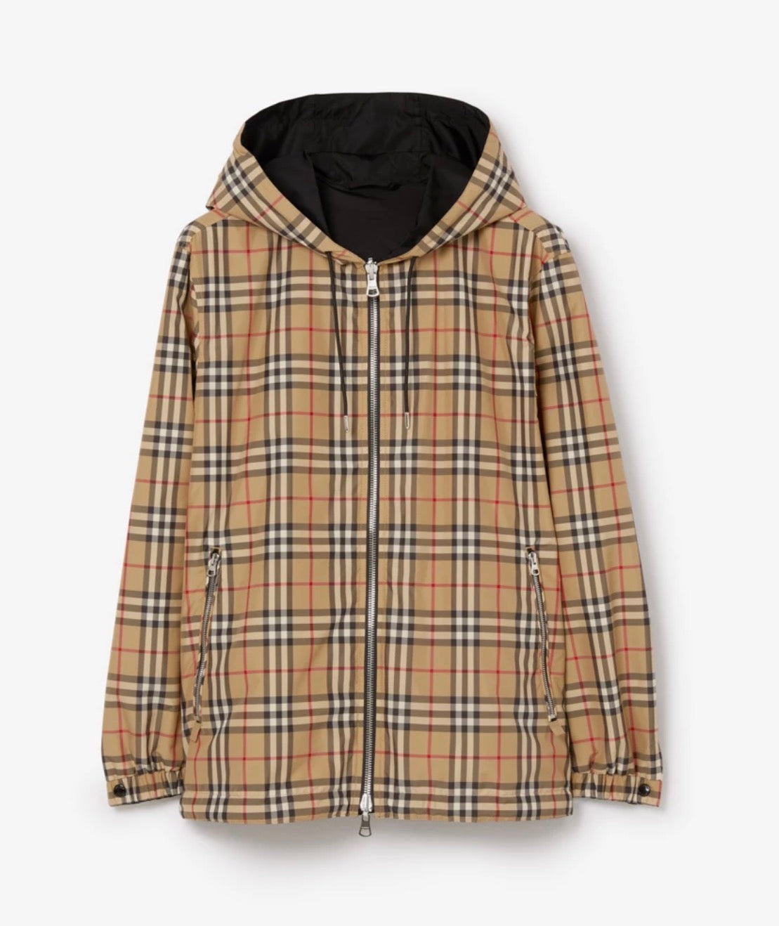 Burberry Reversible Check Hooded Jacket Size XXL
