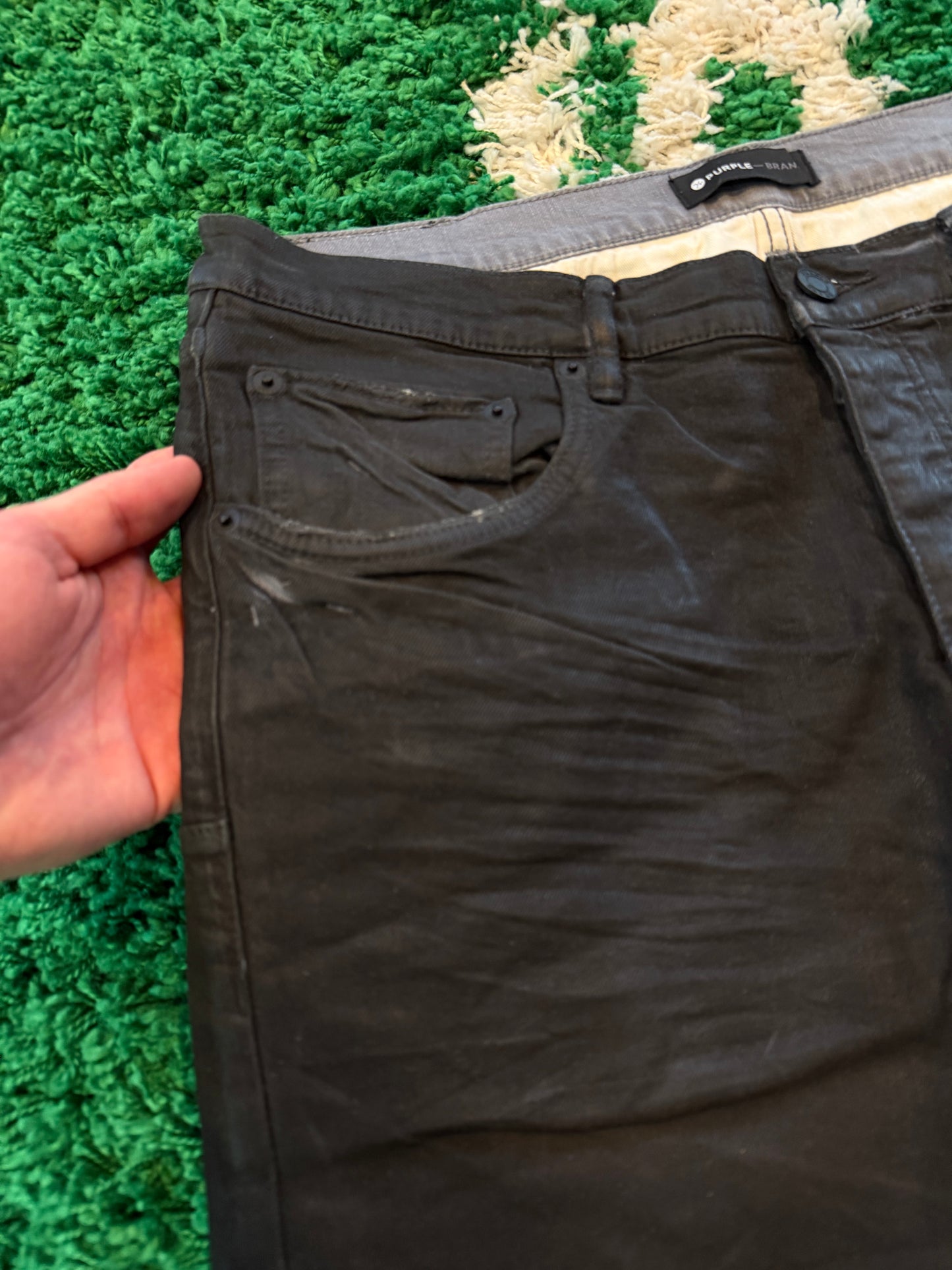 Purple Jeans Black Size 34