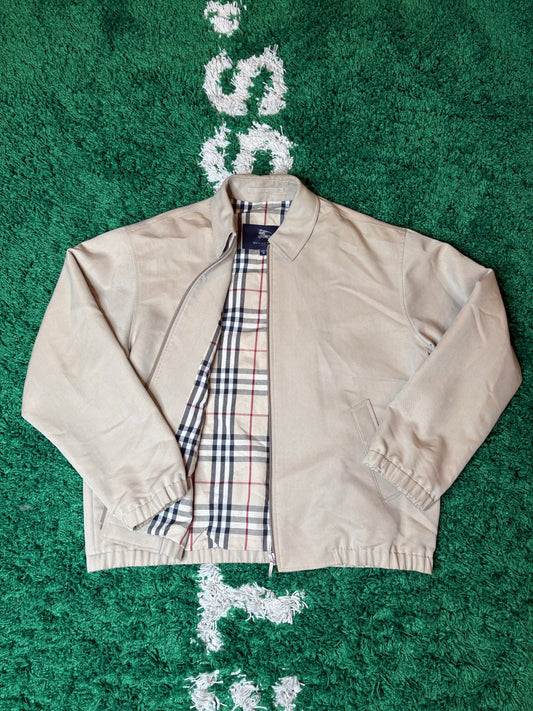 Burberry Tan Bomber Jacket Size Medium