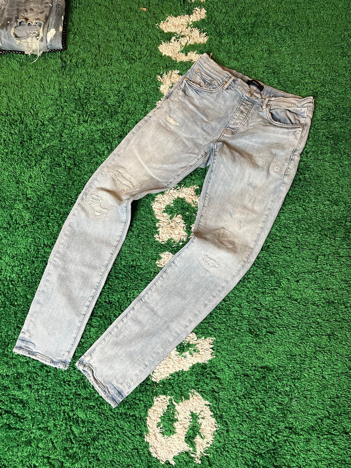 Purple Jeans Light Wash Size 34