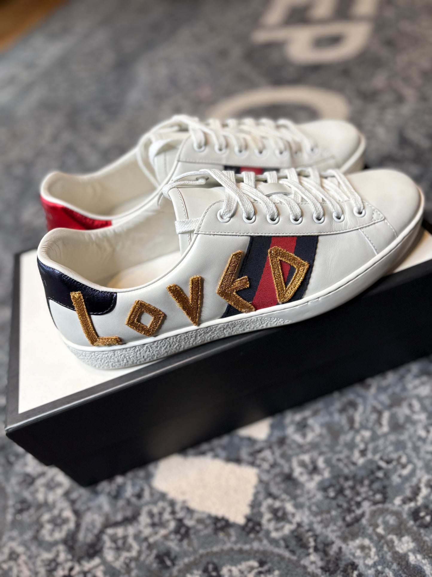 Gucci Wmns Ace “Loved” Clean Og Size 10G