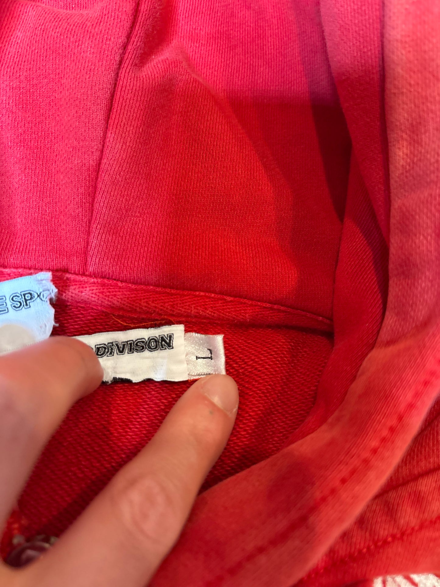 Vale Zip Hoodie Red Size Large