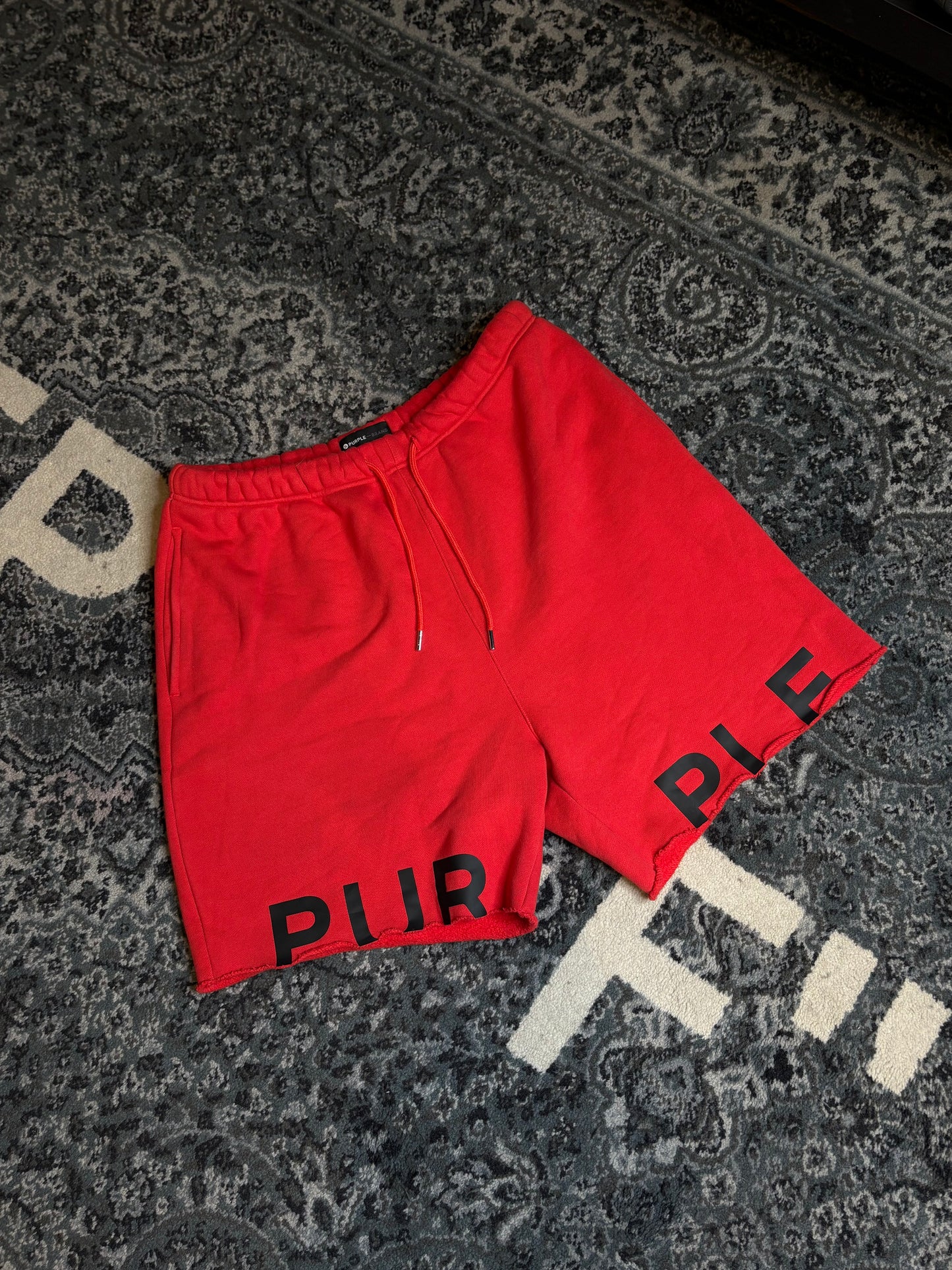 Purple Sweat Shorts Red Size XXL