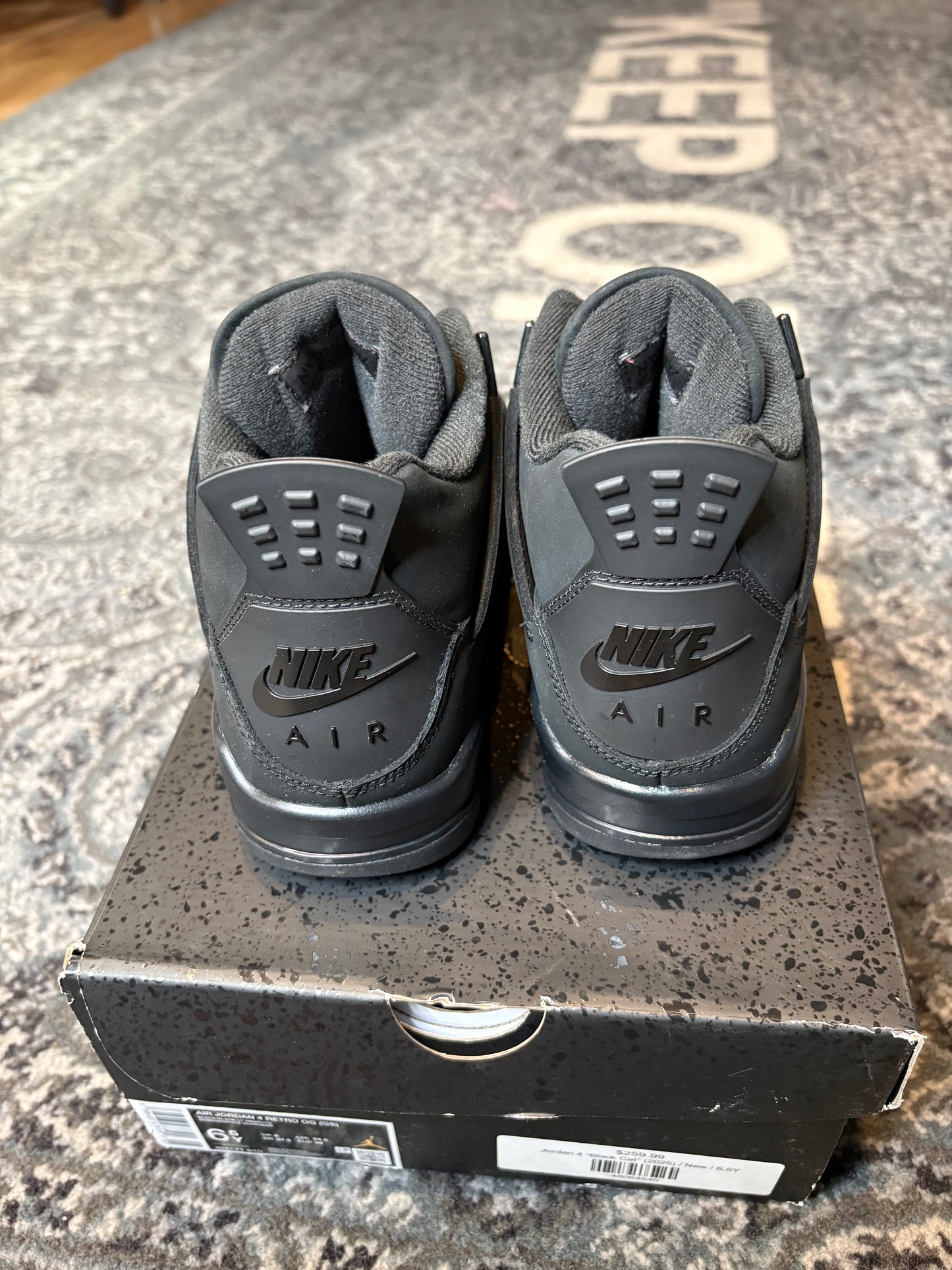 Jordan 4 Retro “Black Cat” Clean Og Size 6.5Y