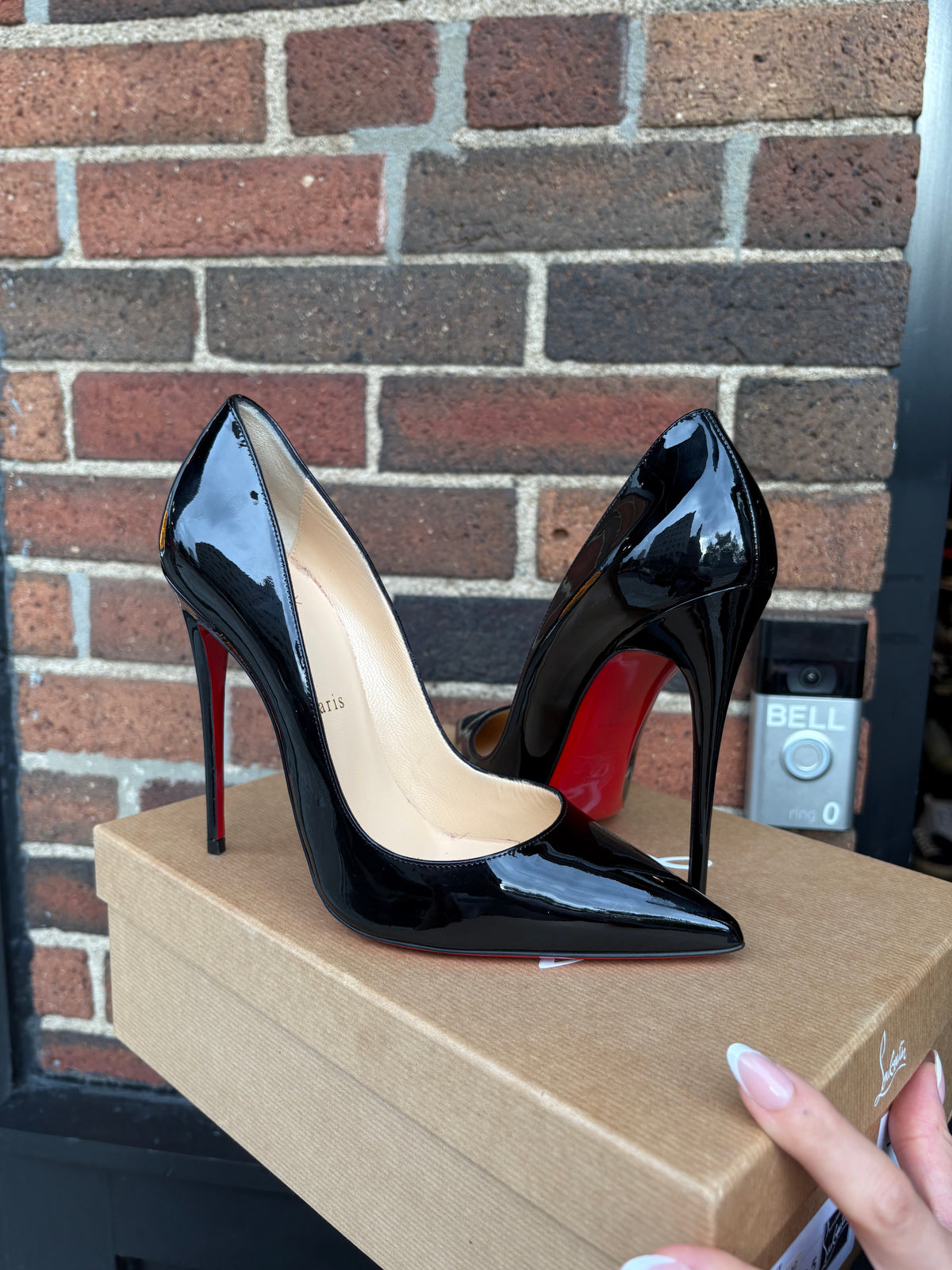 Christian Louboutin SO Kate 120 Patent Ds Og Size 7W(38.5)