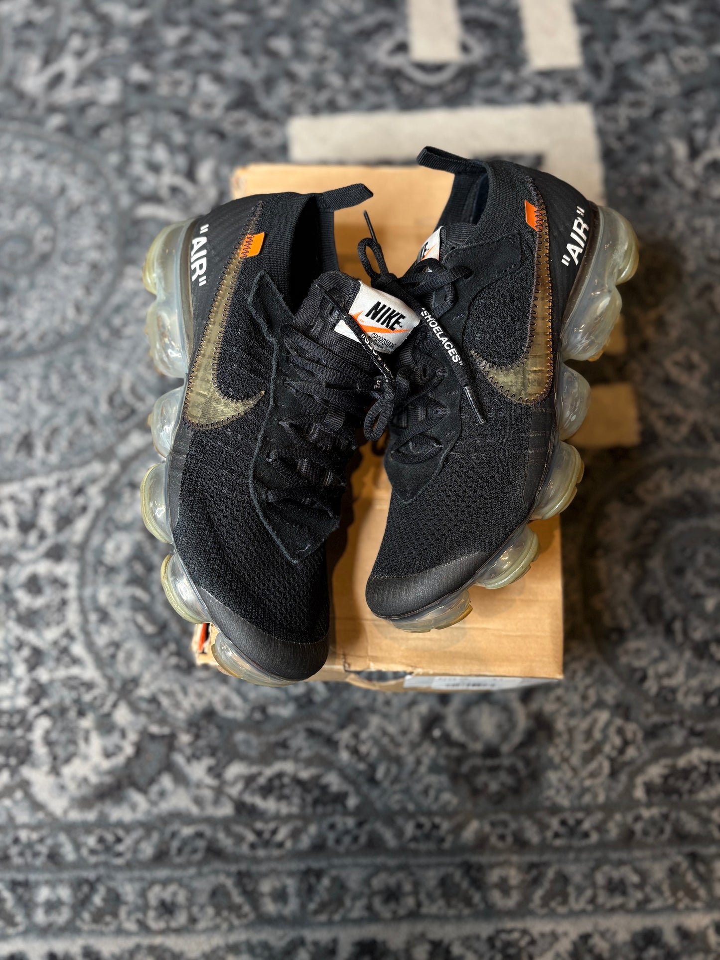 Nike Off White VaporMax Black Clean Og Size 8.5