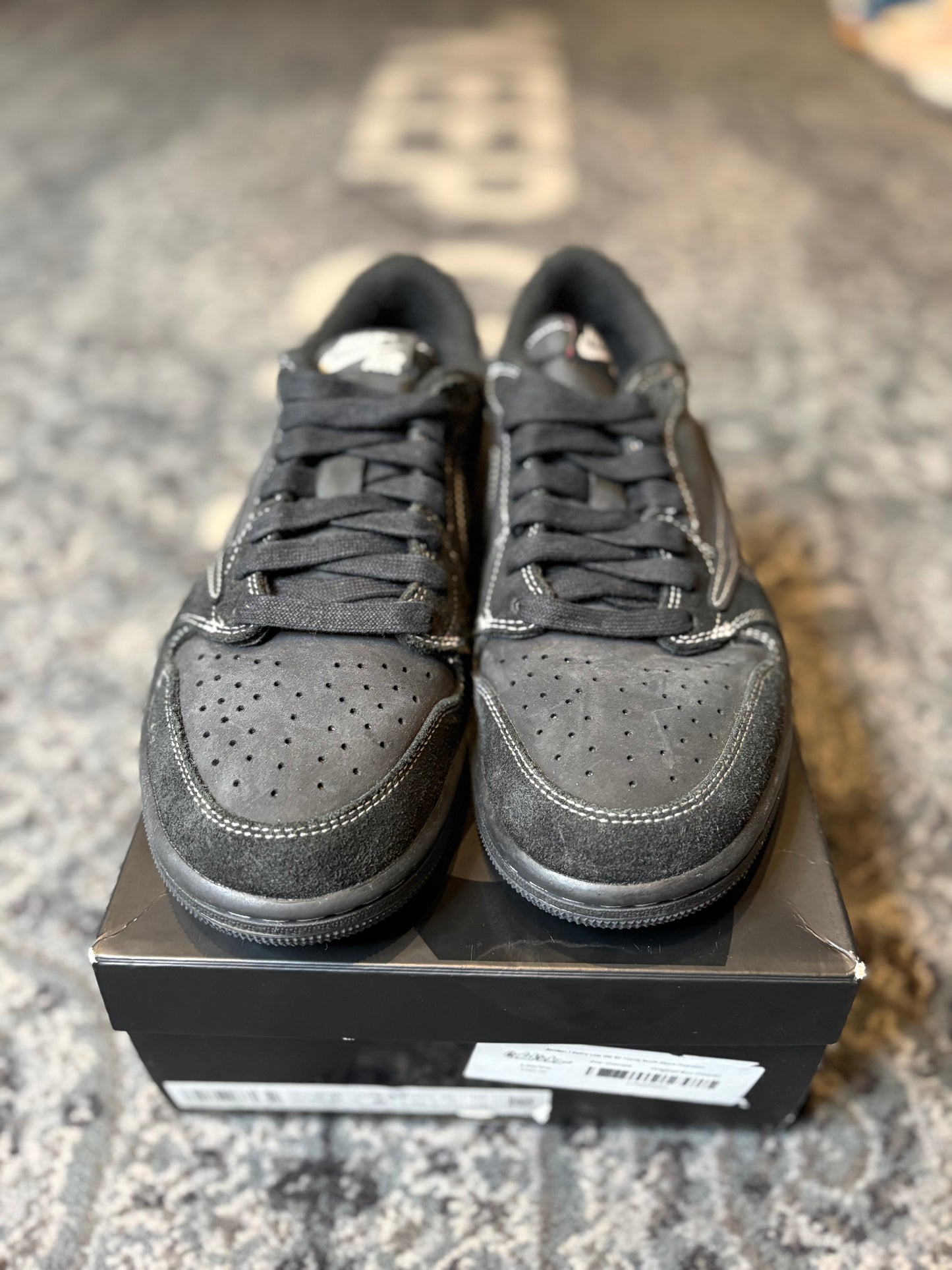 Jordan 1 Retro Low “Travis Scott Black Phantom” Po Og Size 8.5
