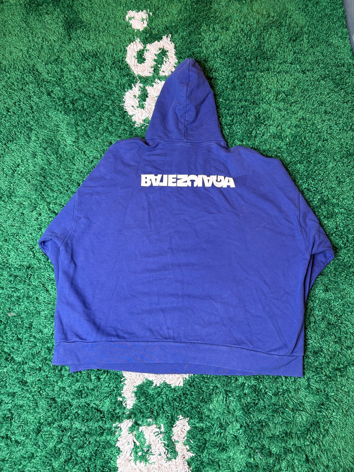 Balenciaga Hoodie Blue Size Medium