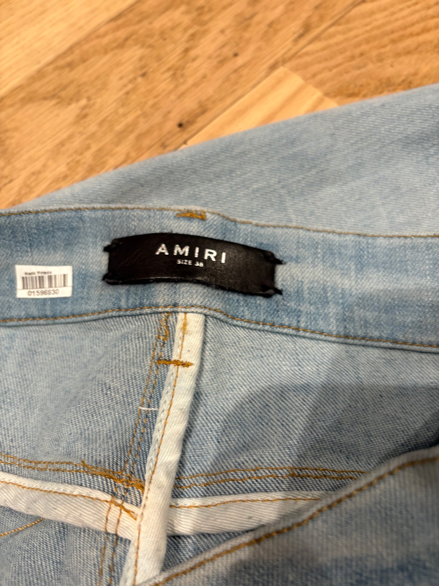 Amiri Jeans Light Wash Distressed Size 38